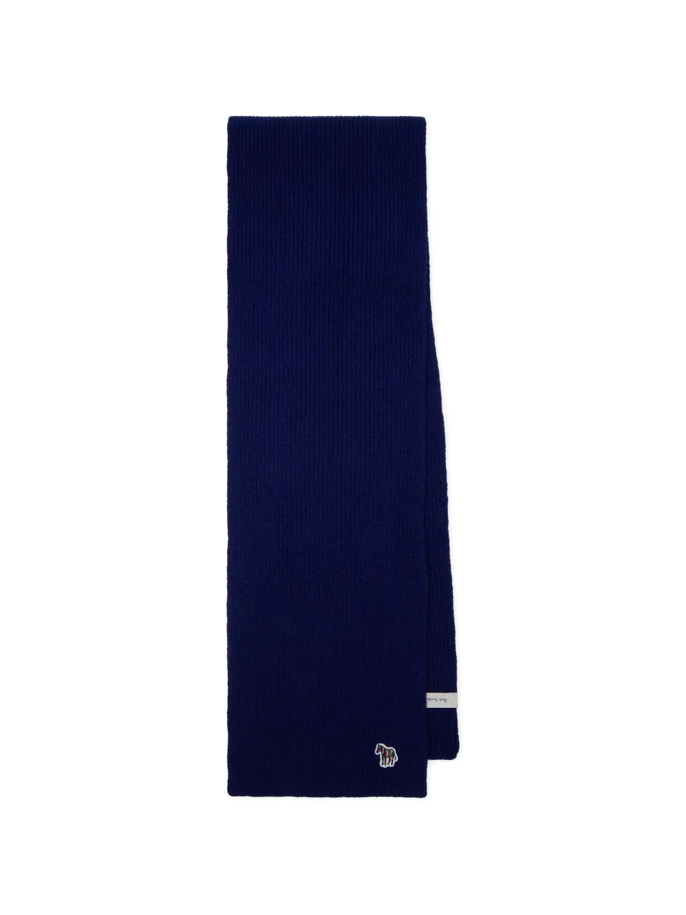 Zebra-patch ribbed scarf - 1