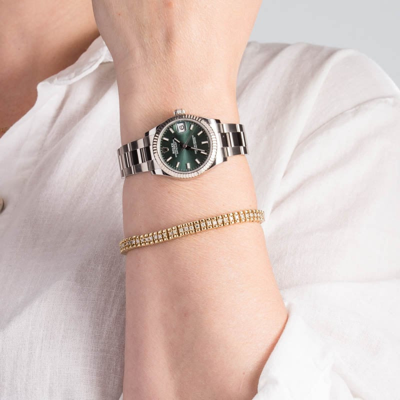 Ladies Rolex Datejust Ref 278274 Mint Green Dial - 5