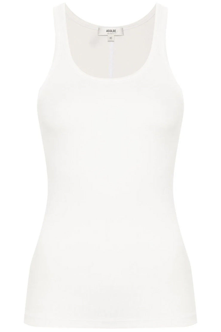 SLEEVELESS RIBBED-KNIT TOP - 1