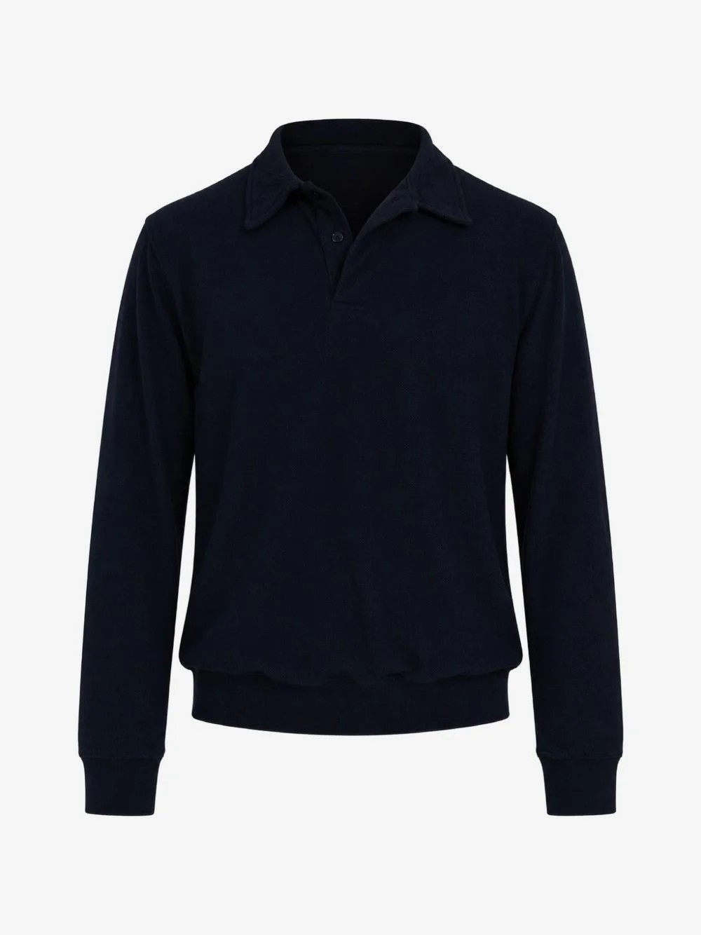 piqué long-sleeved polo shirt - 1