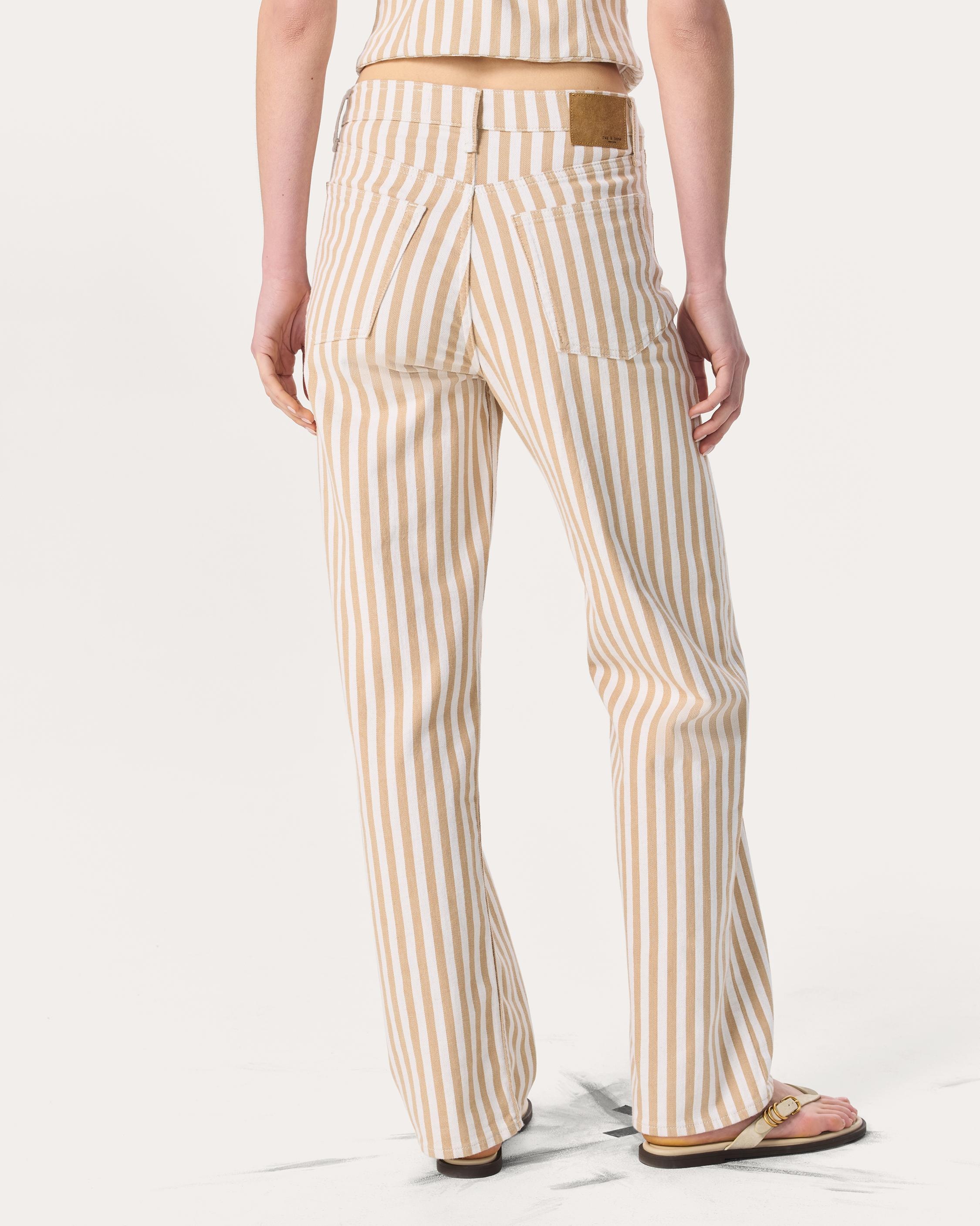 Shea Relaxed Straight Jeans
Vintage Stretch in Tan Stripe - 6