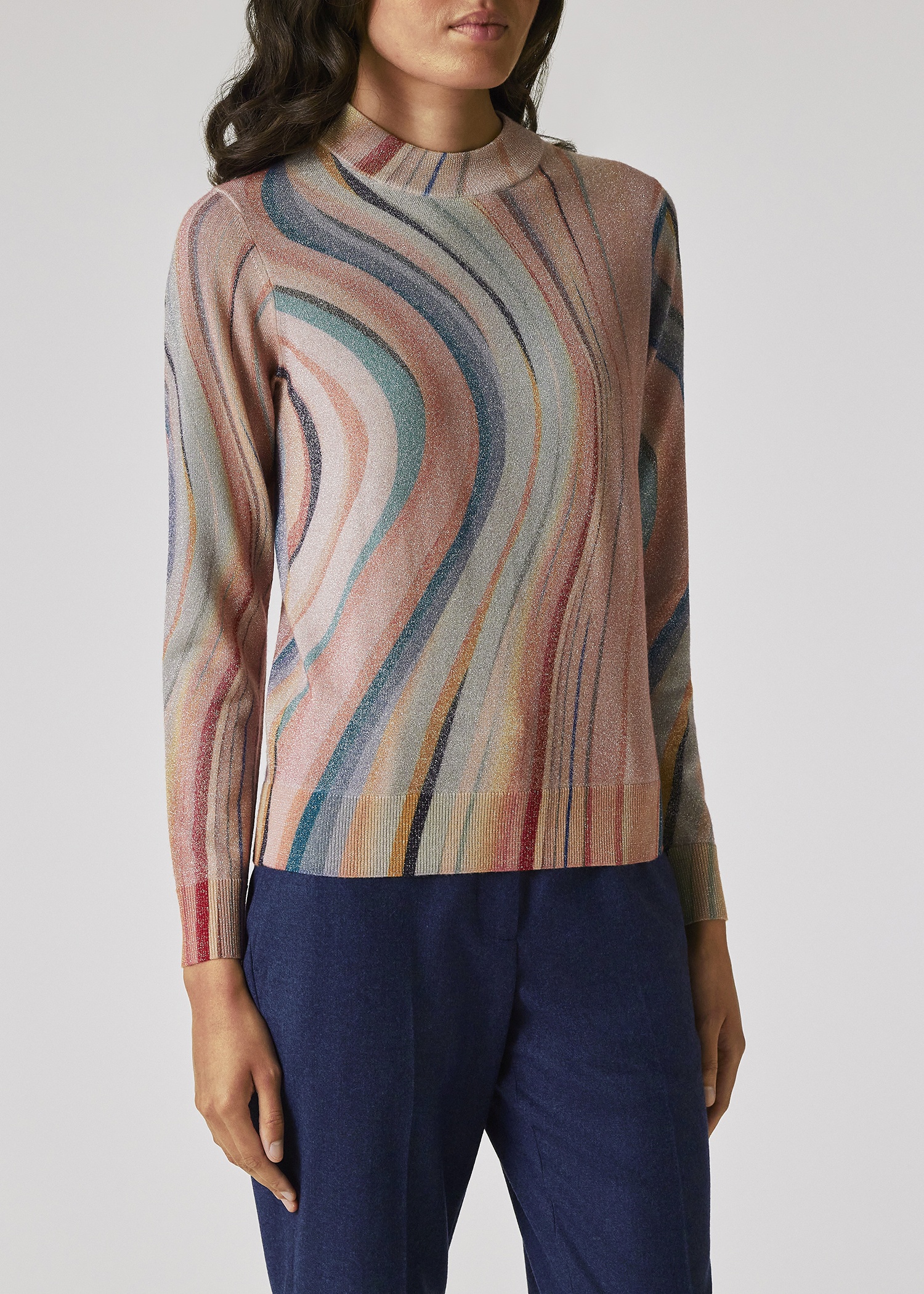 Women's Glitter 'Swirl' Turtle Neck Sweater - 3
