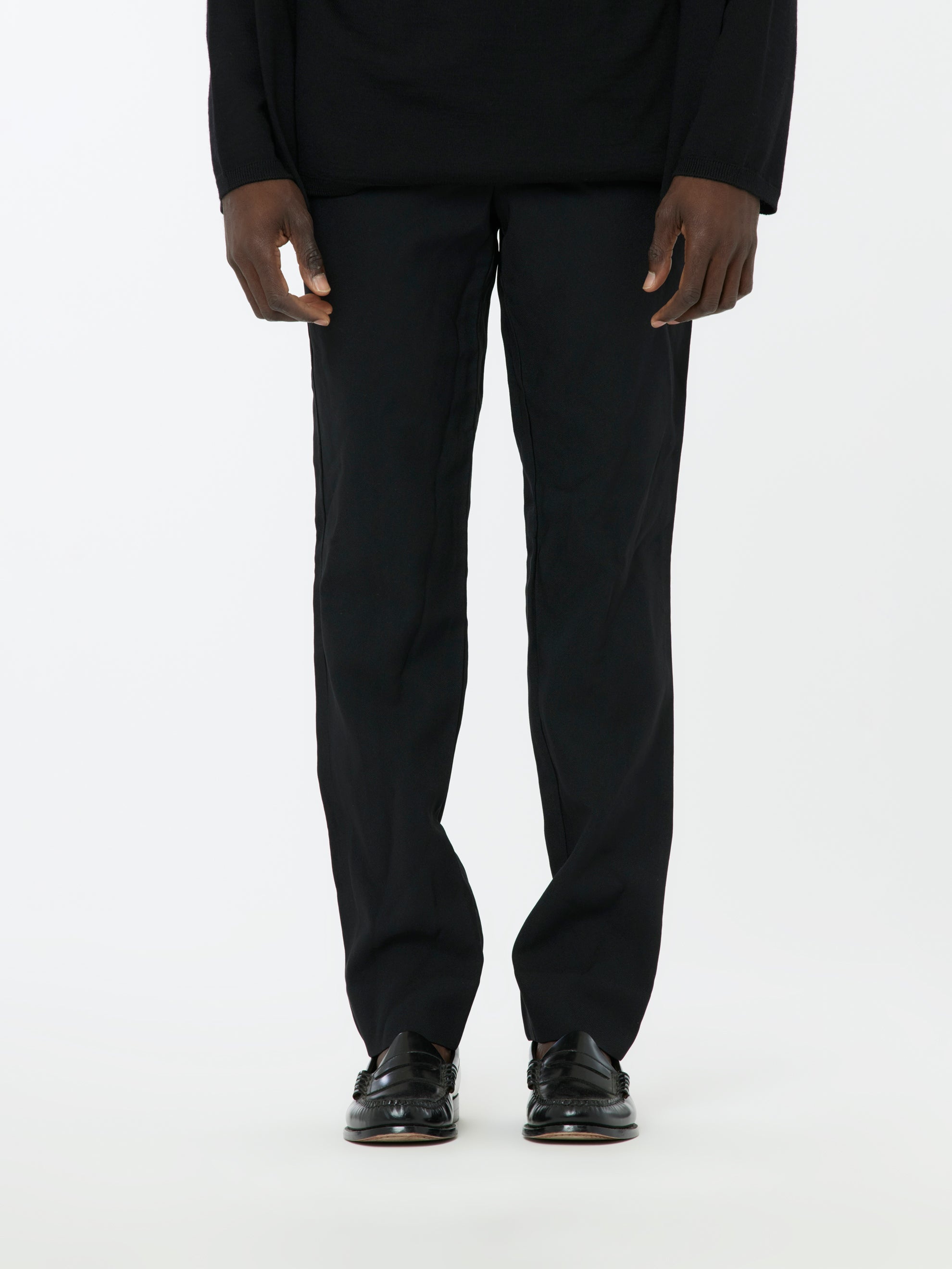 HOMME PLUS TROUSERS (BLACK) - 2