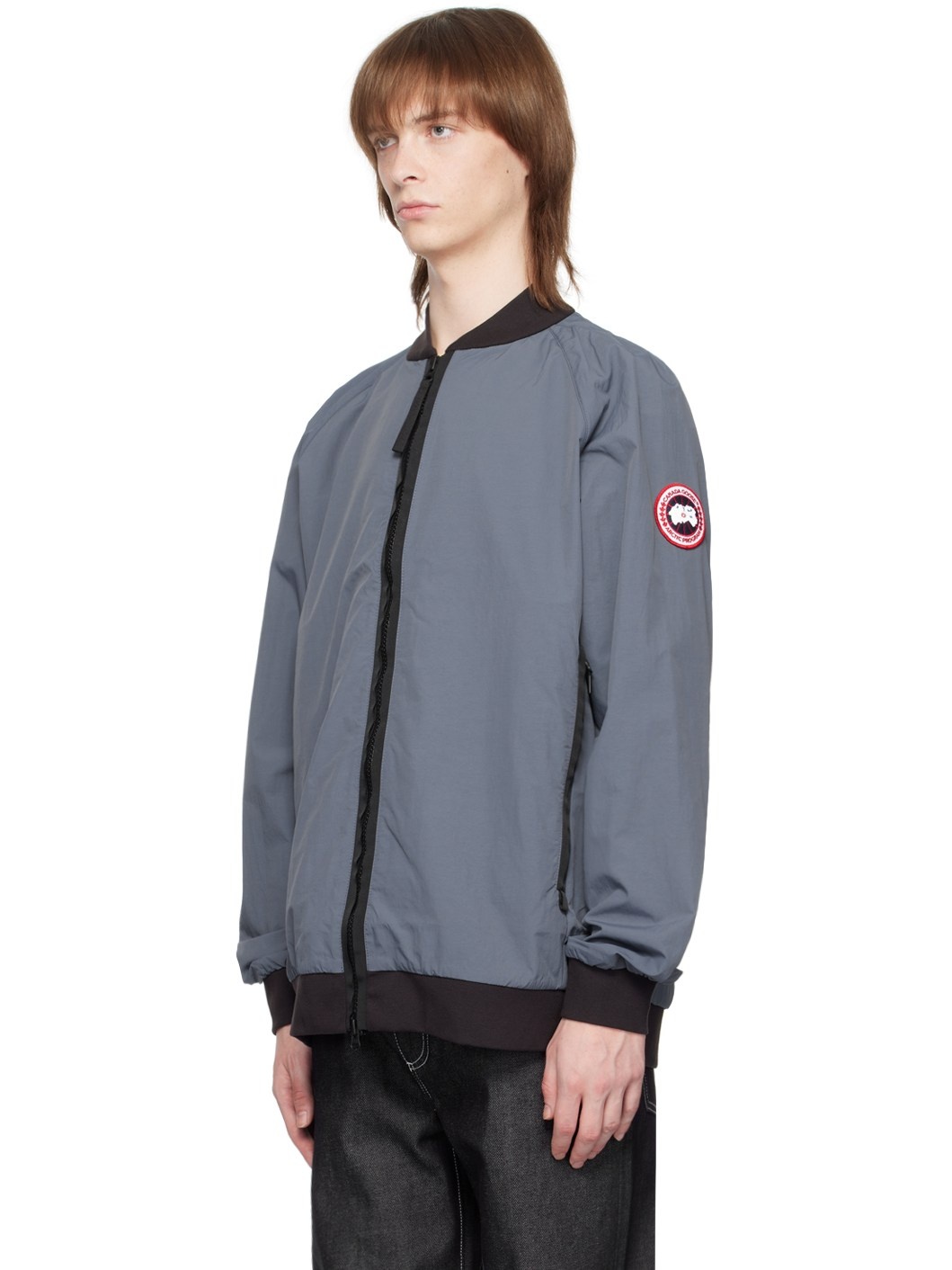 Blue Faber Bomber Jacket - 4