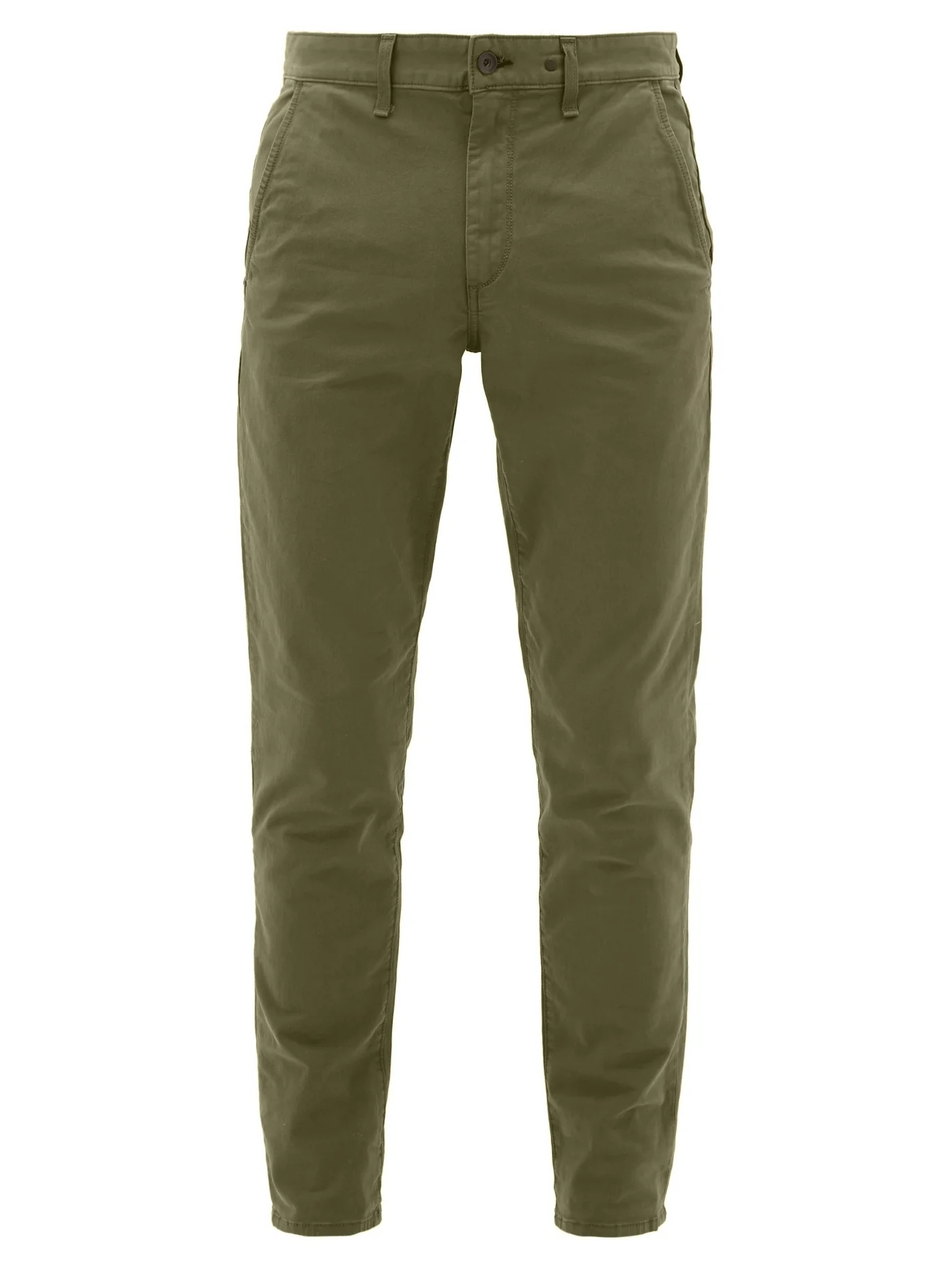 Slim-fit cotton-blend chino trousers - 1