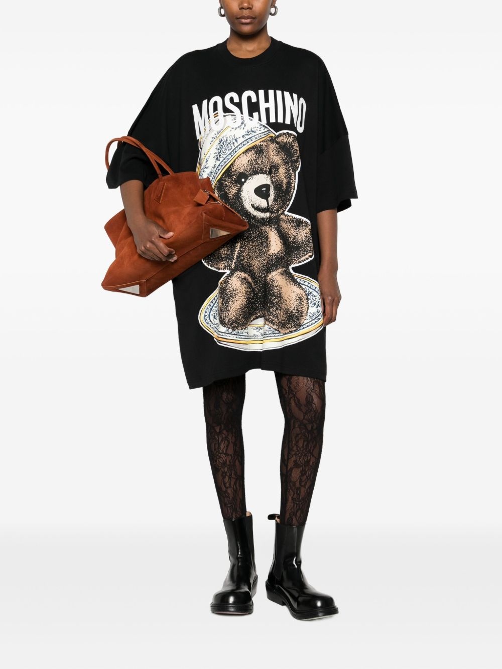 Teddy Bear-print T-shirt mini dress - 2