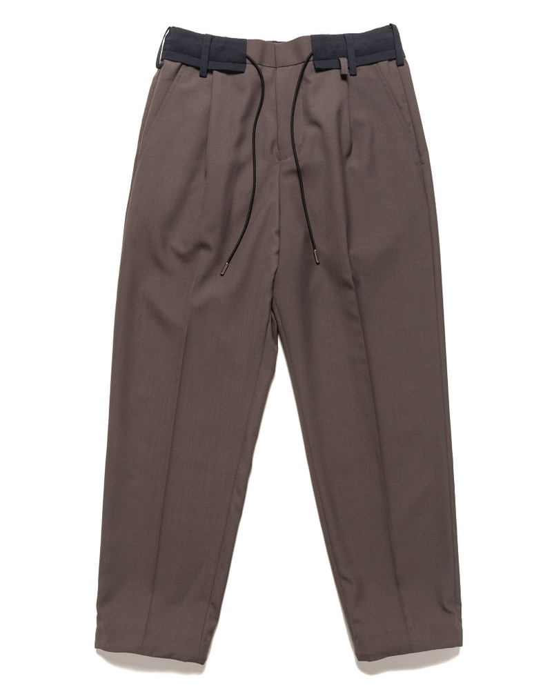 슬림 - Leg Pleated 컬러 블록 짠 Drawstring 바지 1