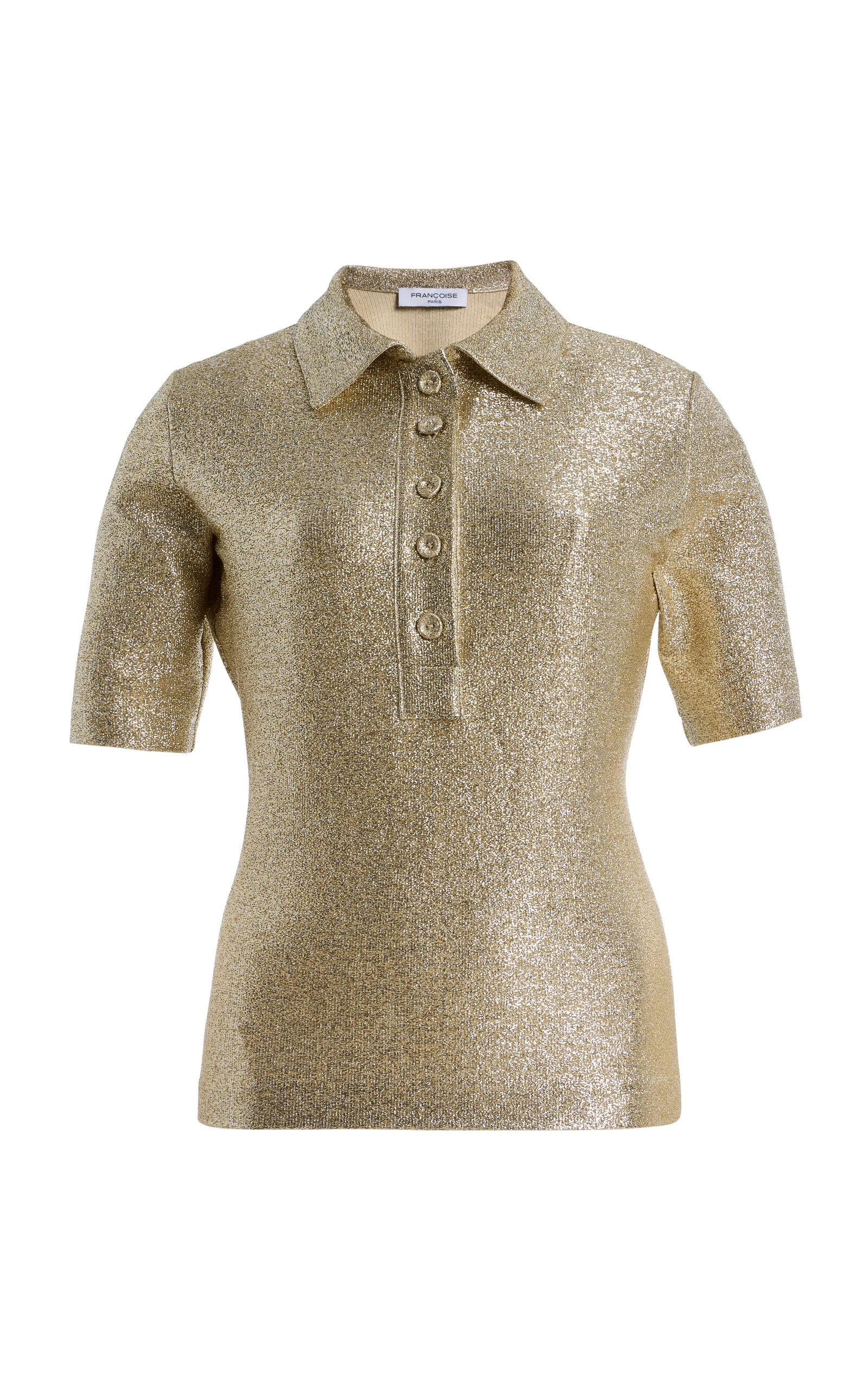 Clover Metallic Jersey Top - 1