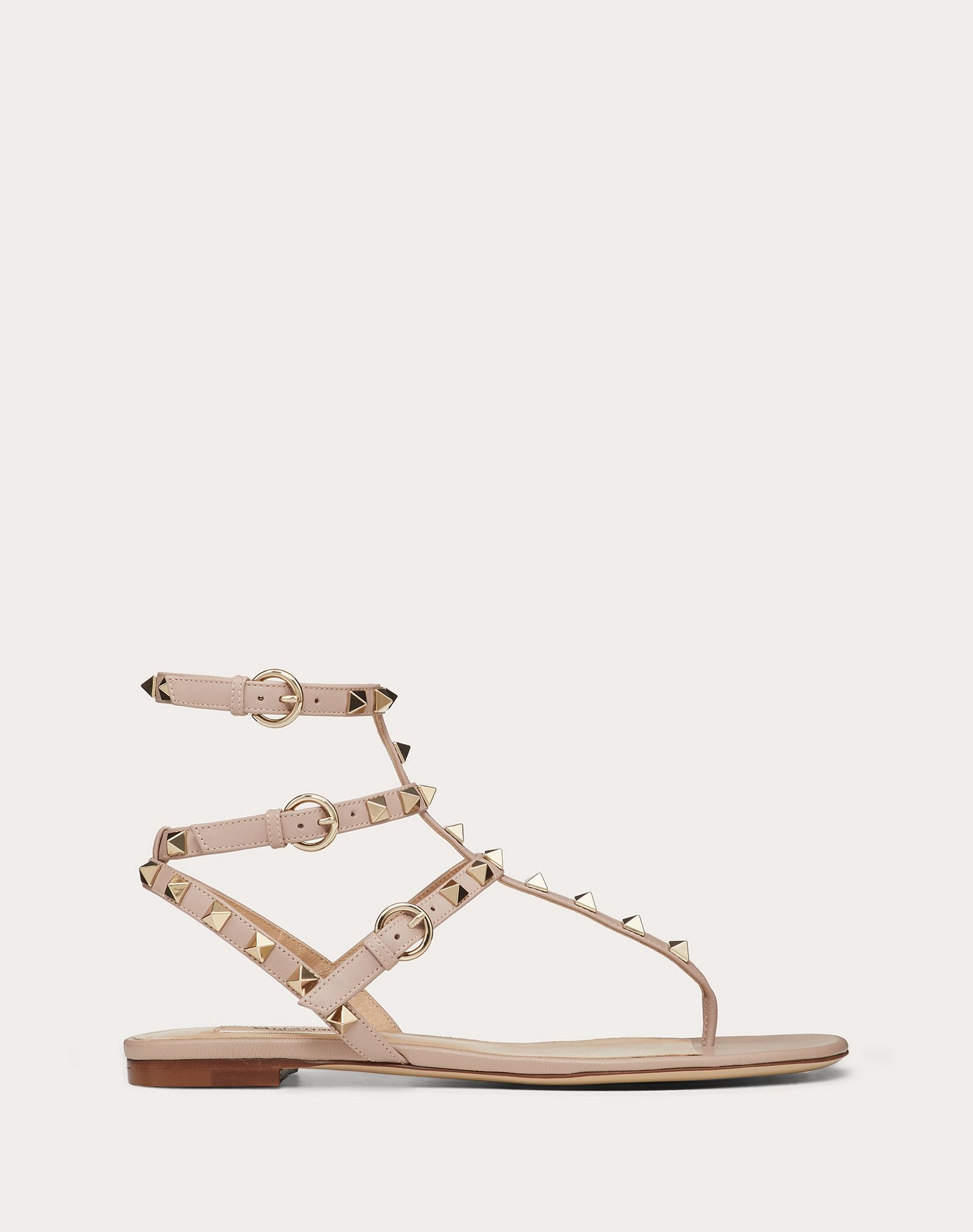 Rockstud Flip Flop Sandal in Calfskin Leather - 1