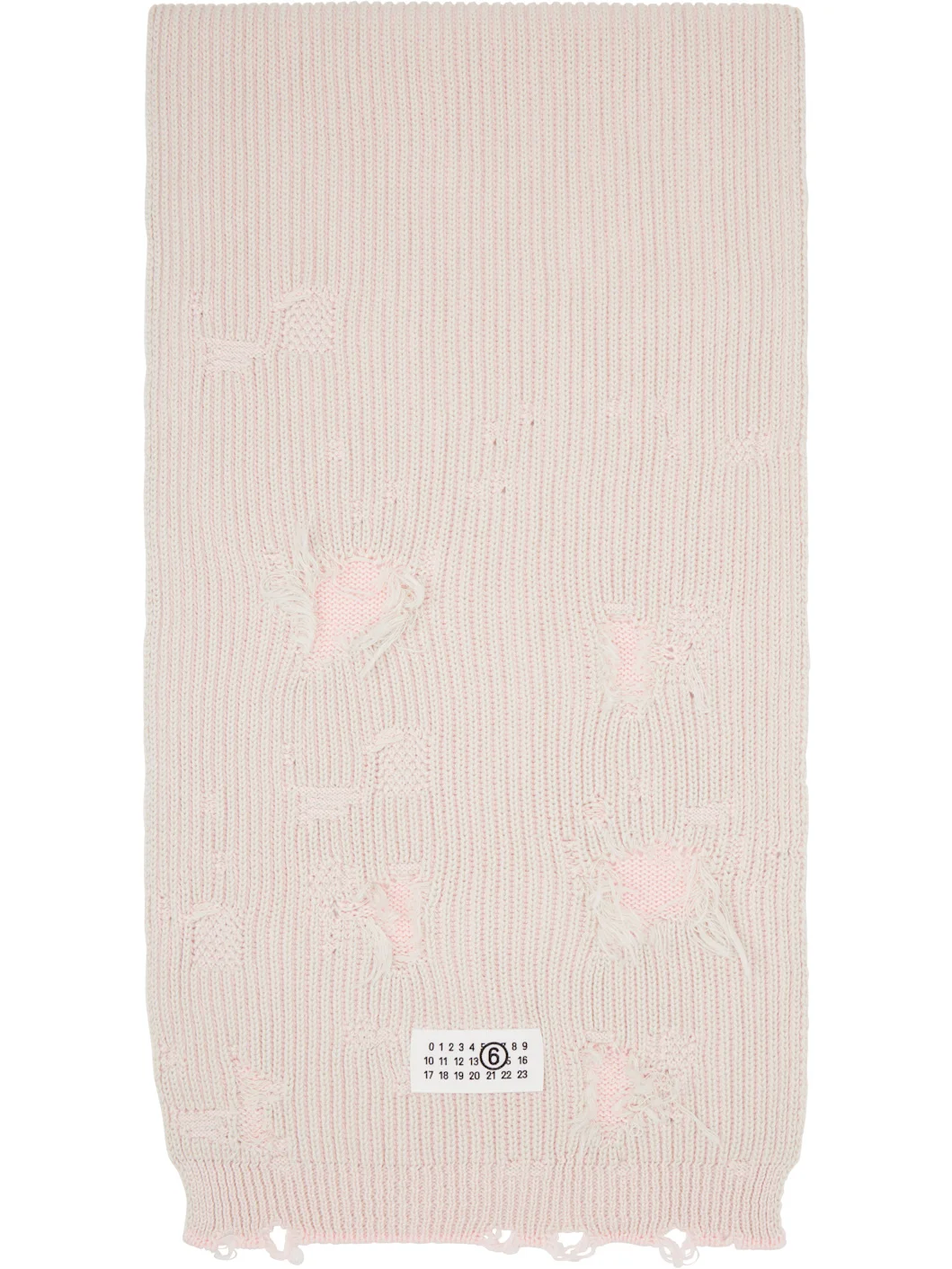 Gray & Pink Amended Optical Ribs Scarf - 1