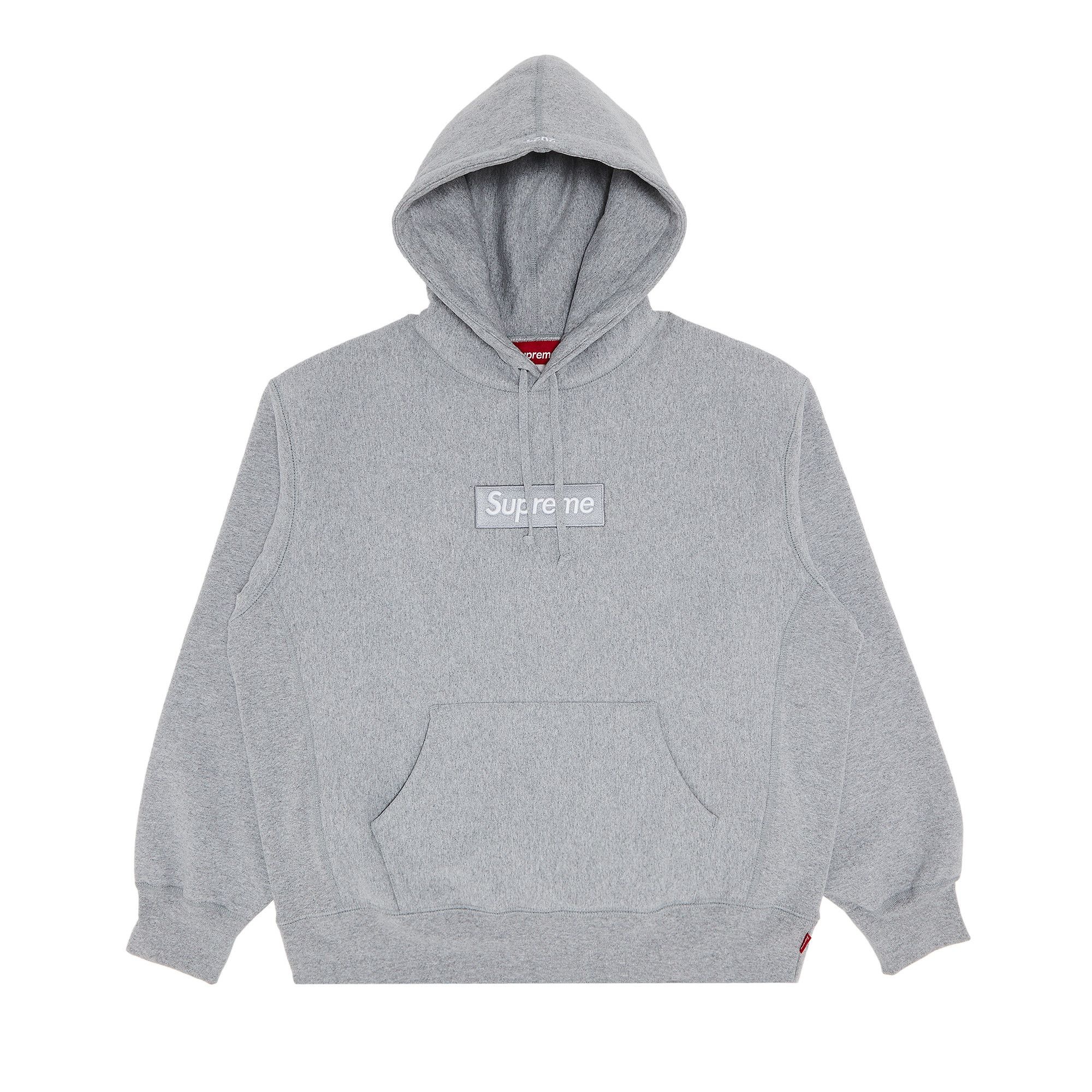 Supreme Box Logo Hooded Sweatshirt 'Heather Grey' - 1