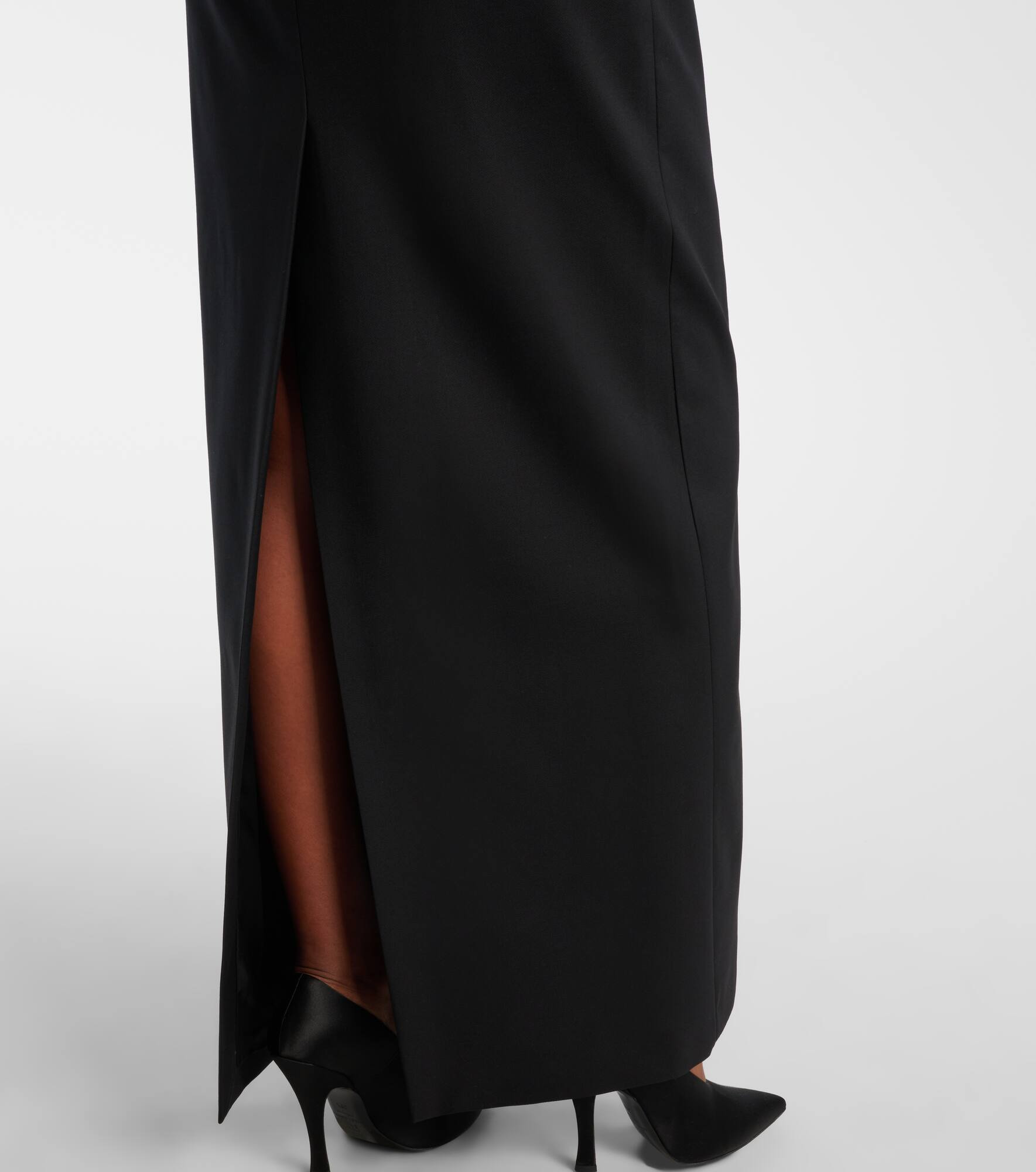 Cutout virgin wool corset gown - 6