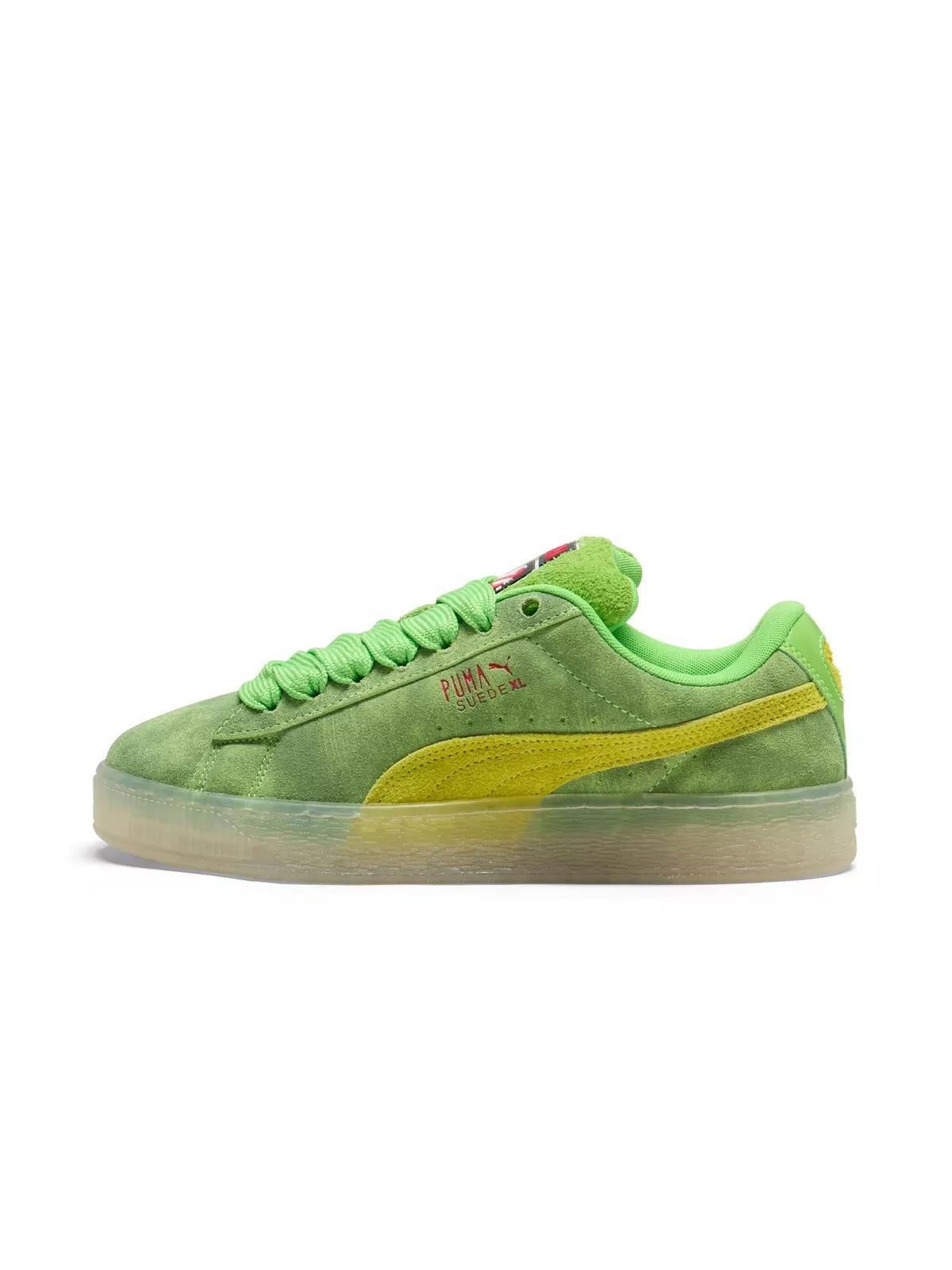 PUMA Suede XL Slimer "PUMA Green/Lime Smash/Warm White" Men's Shoe - 2