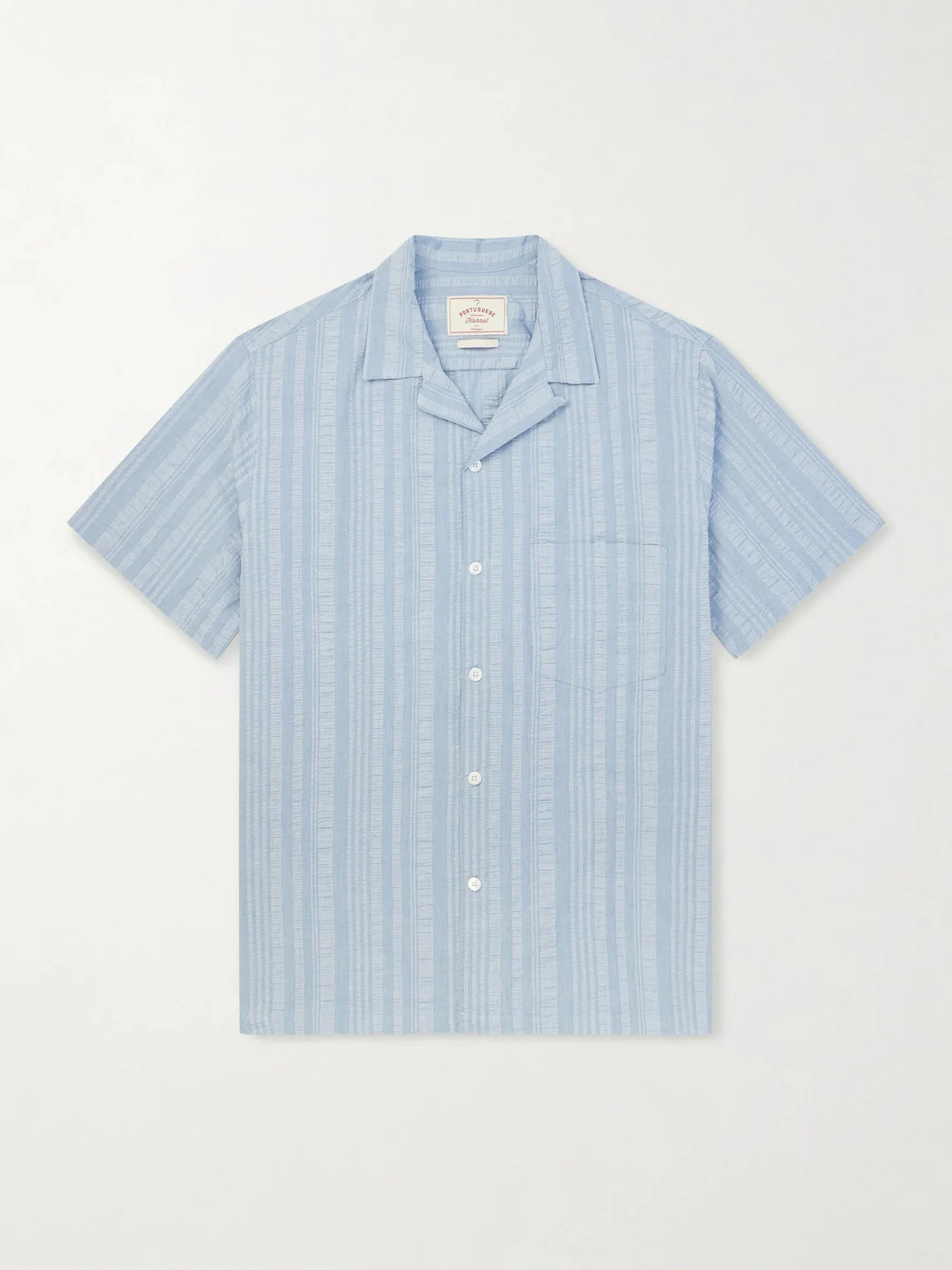 Prana Camp-Collar Striped Cotton Shirt - 1