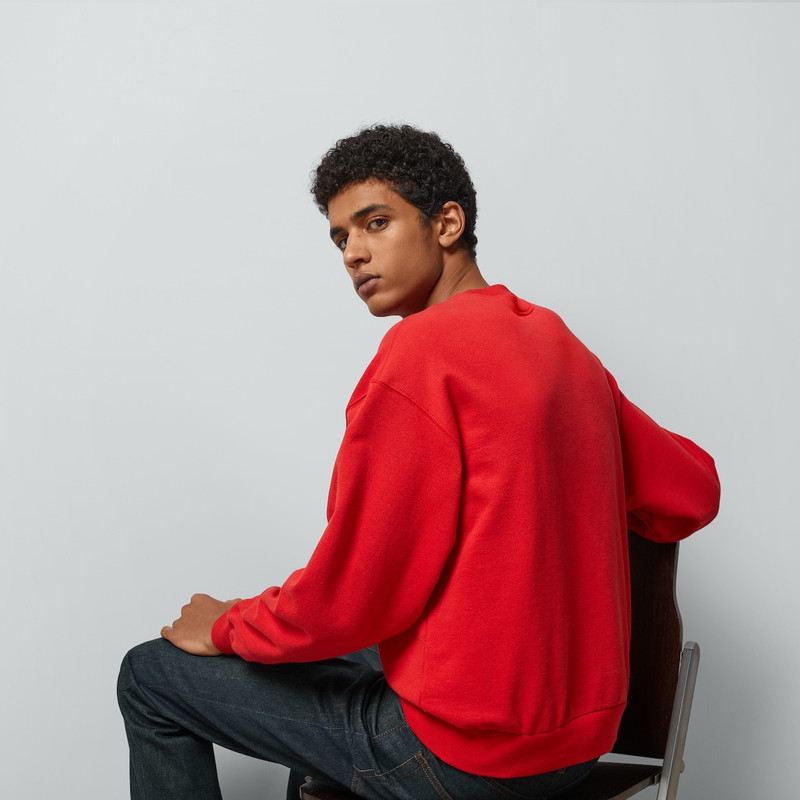 Cotton jersey sweatshirt with embroidery 6