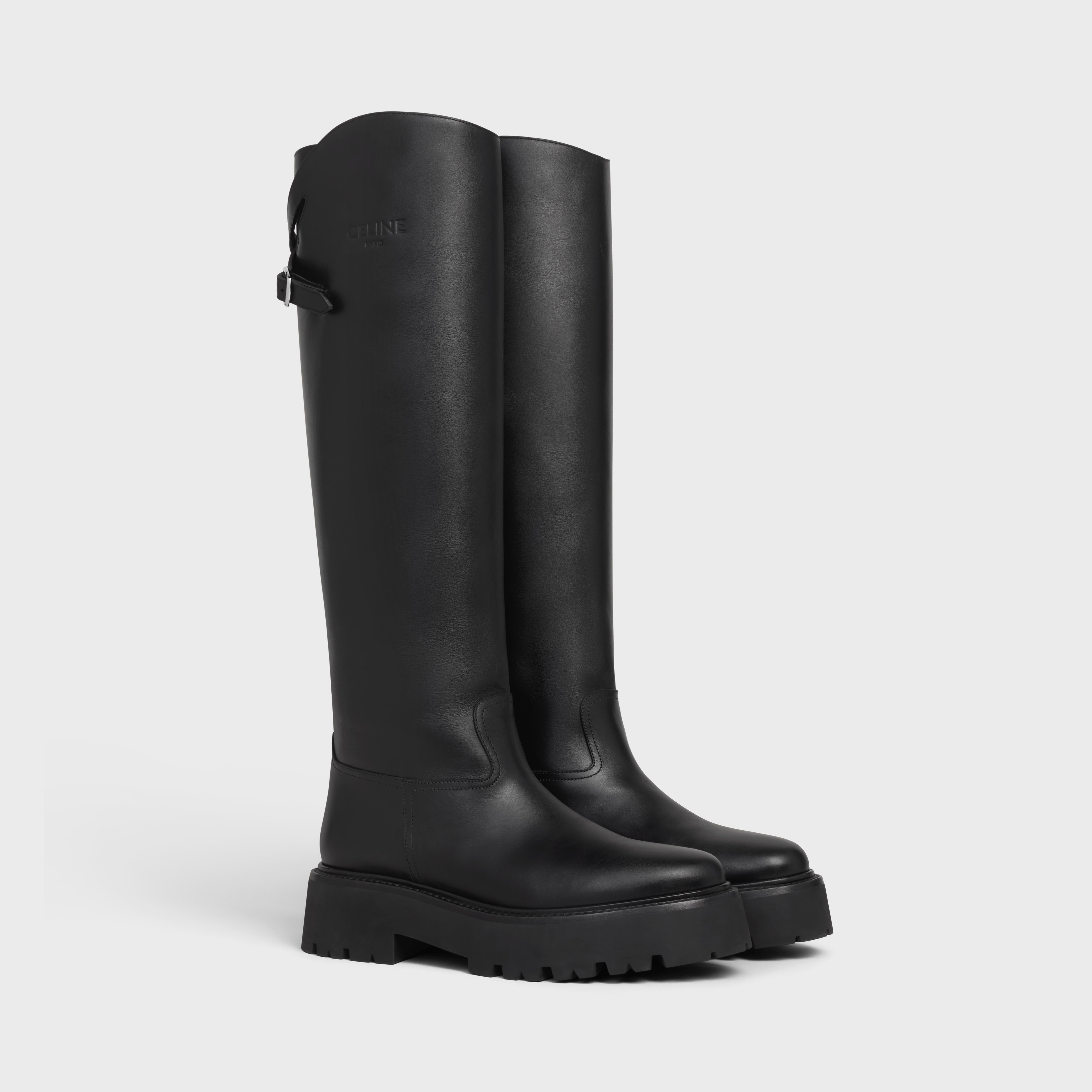 Celine bulky buckled high boot in Calfskin - 2