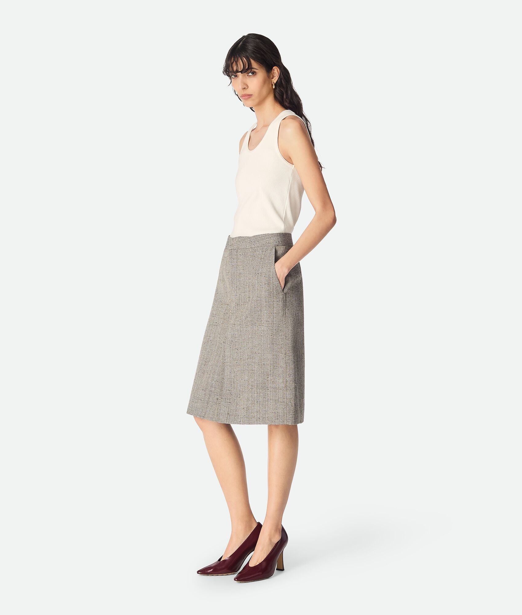 Viscose And Silk Skirt - 2