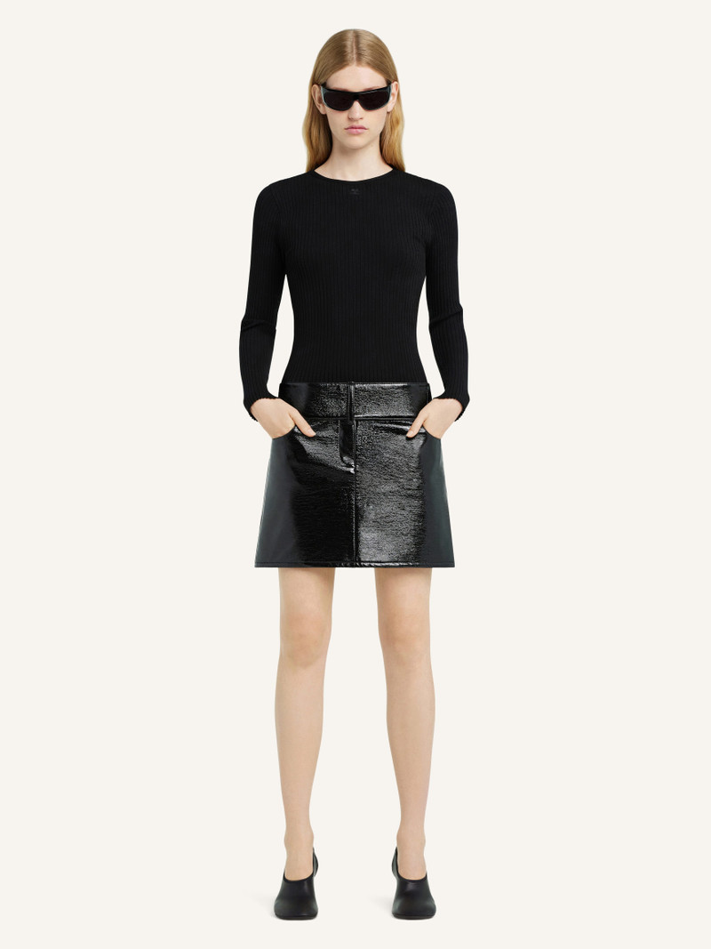 courrèges BELTED VINYL MINI SKIRT outlook