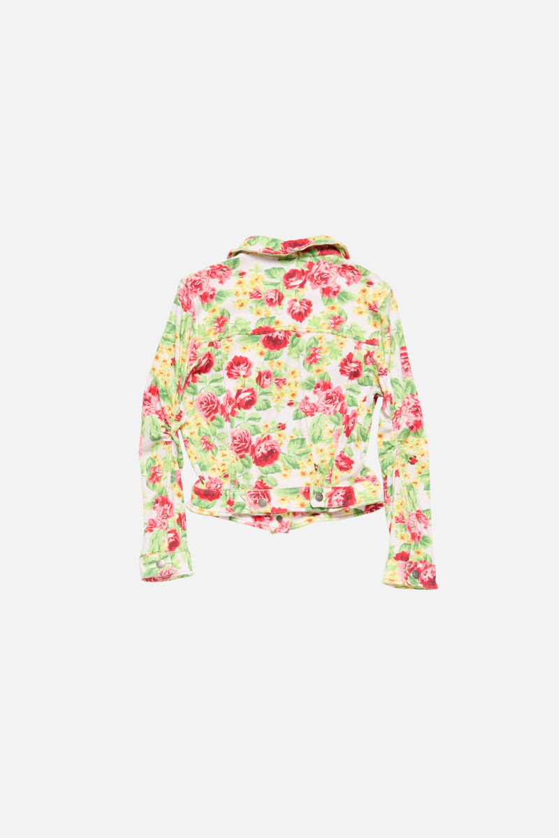 Printed stretch denim jacket - Pink/multi 5