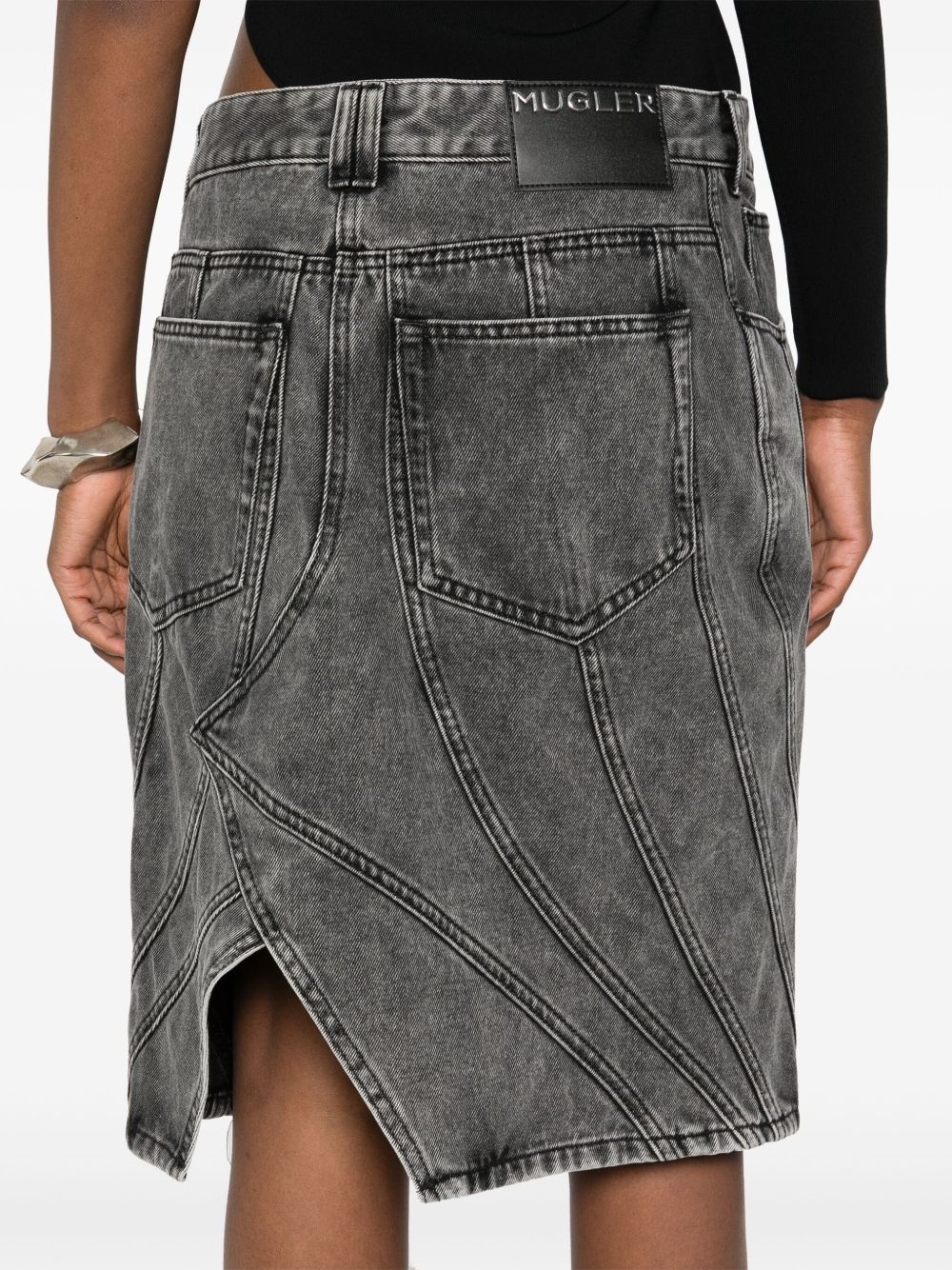 spiral denim skirt - 5