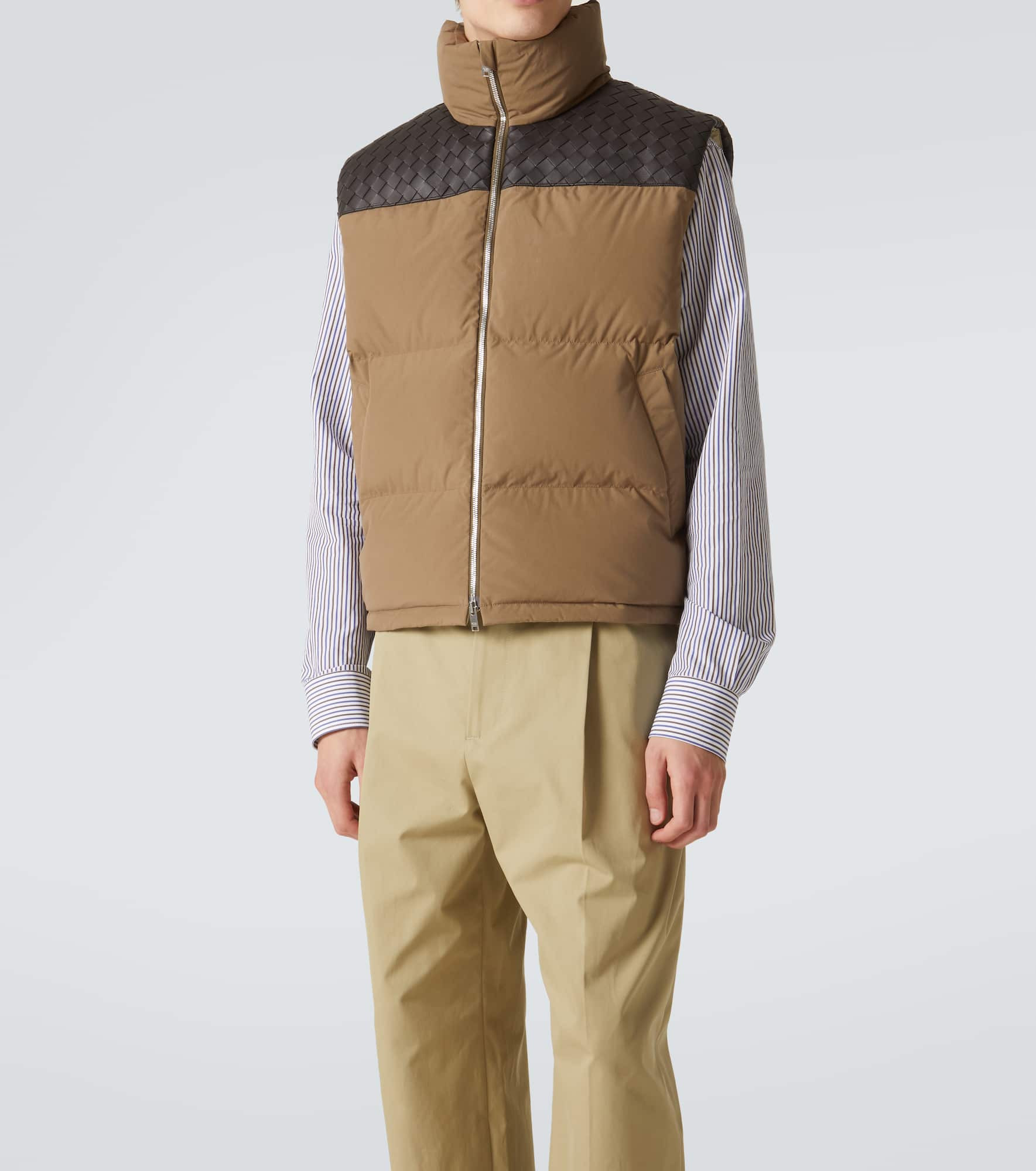 Frosted cotton poplin down vest - 3