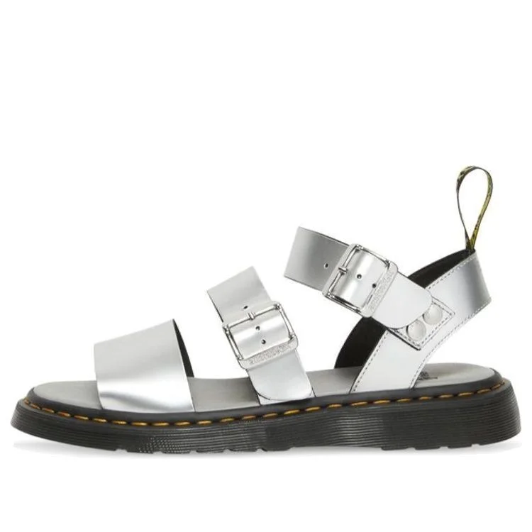 (WMNS) Dr. Martens Gryphon Sandals Silver 26670972 - 1