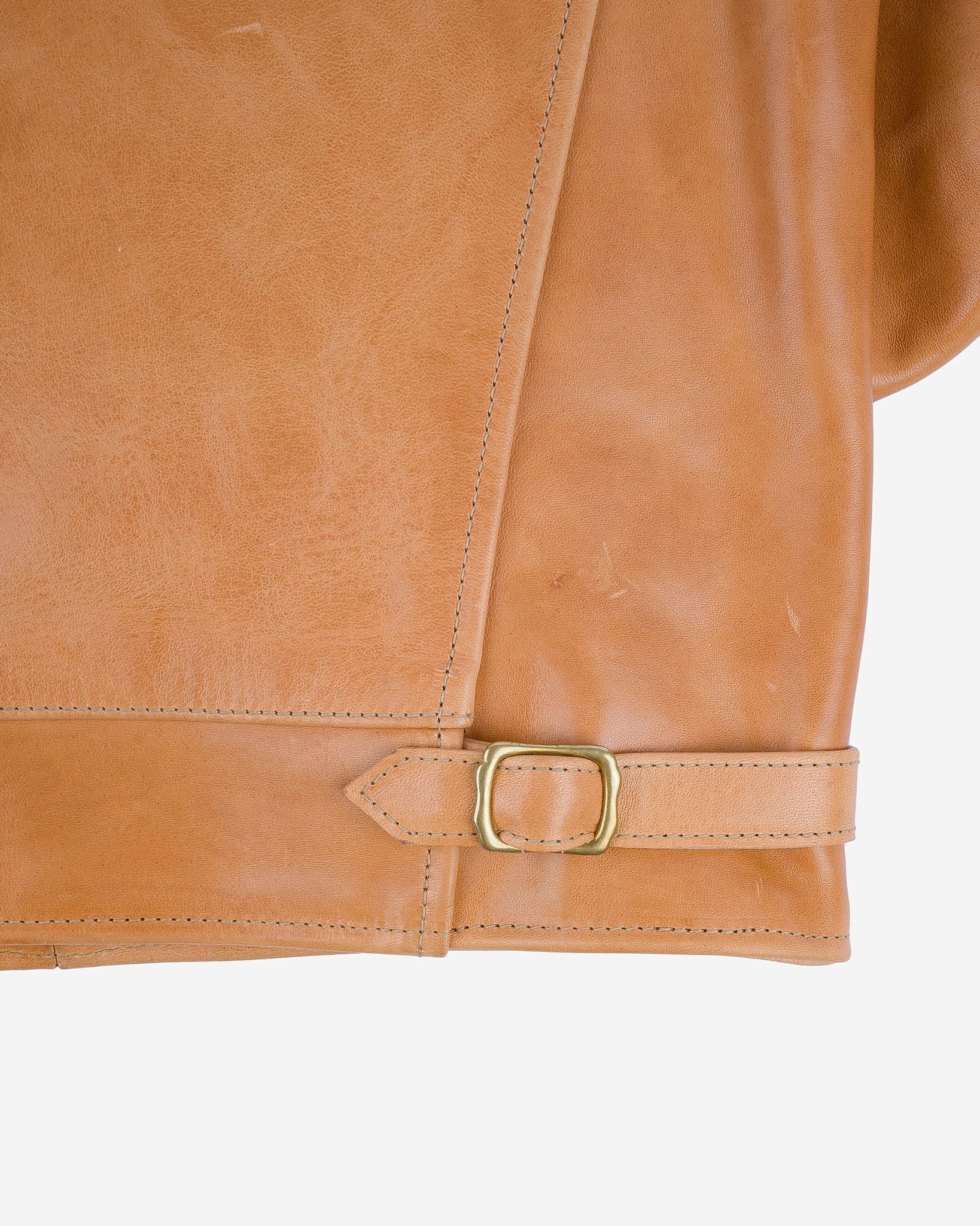 IHSB-TGN-NAT Iron Heart x Simmons Bilt Mustang Horsehide Tail Gunner - Natural - 8