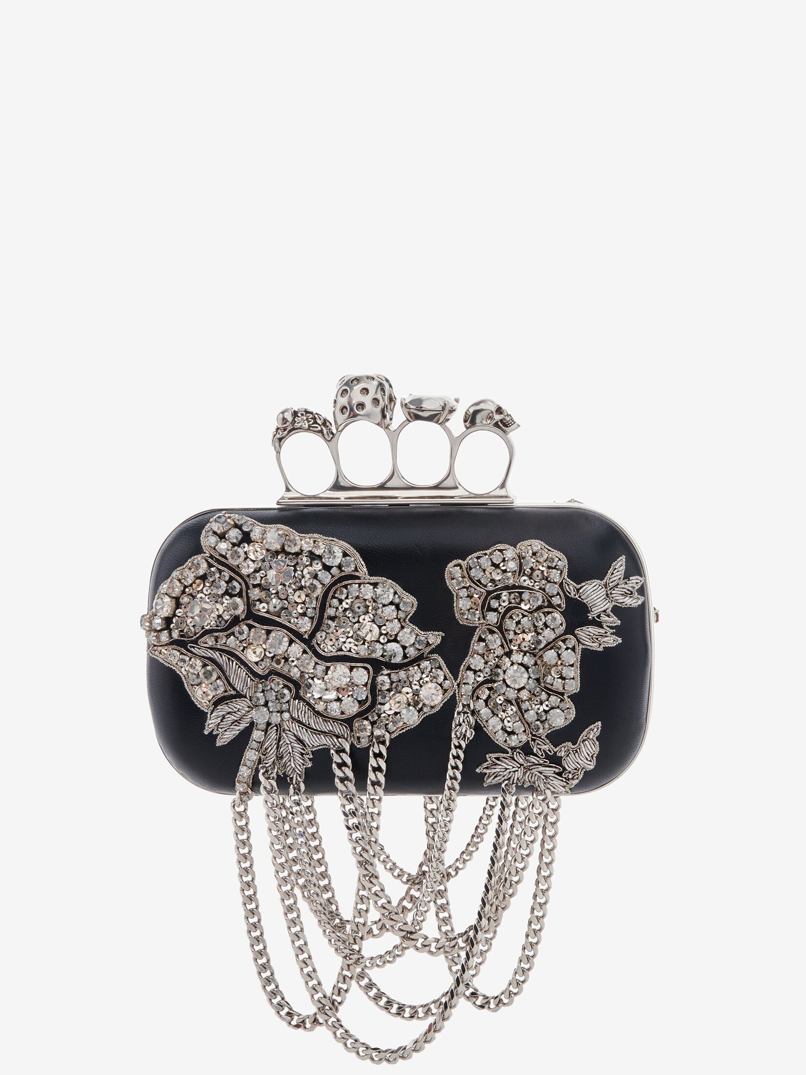 Women's Knuckle Clutch in Black - 3