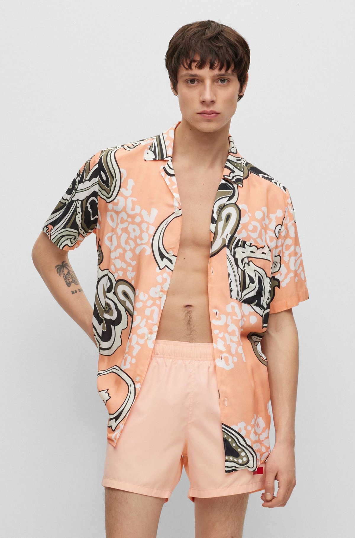 SWIM SHORTS WITH LOGO PRINT - 2