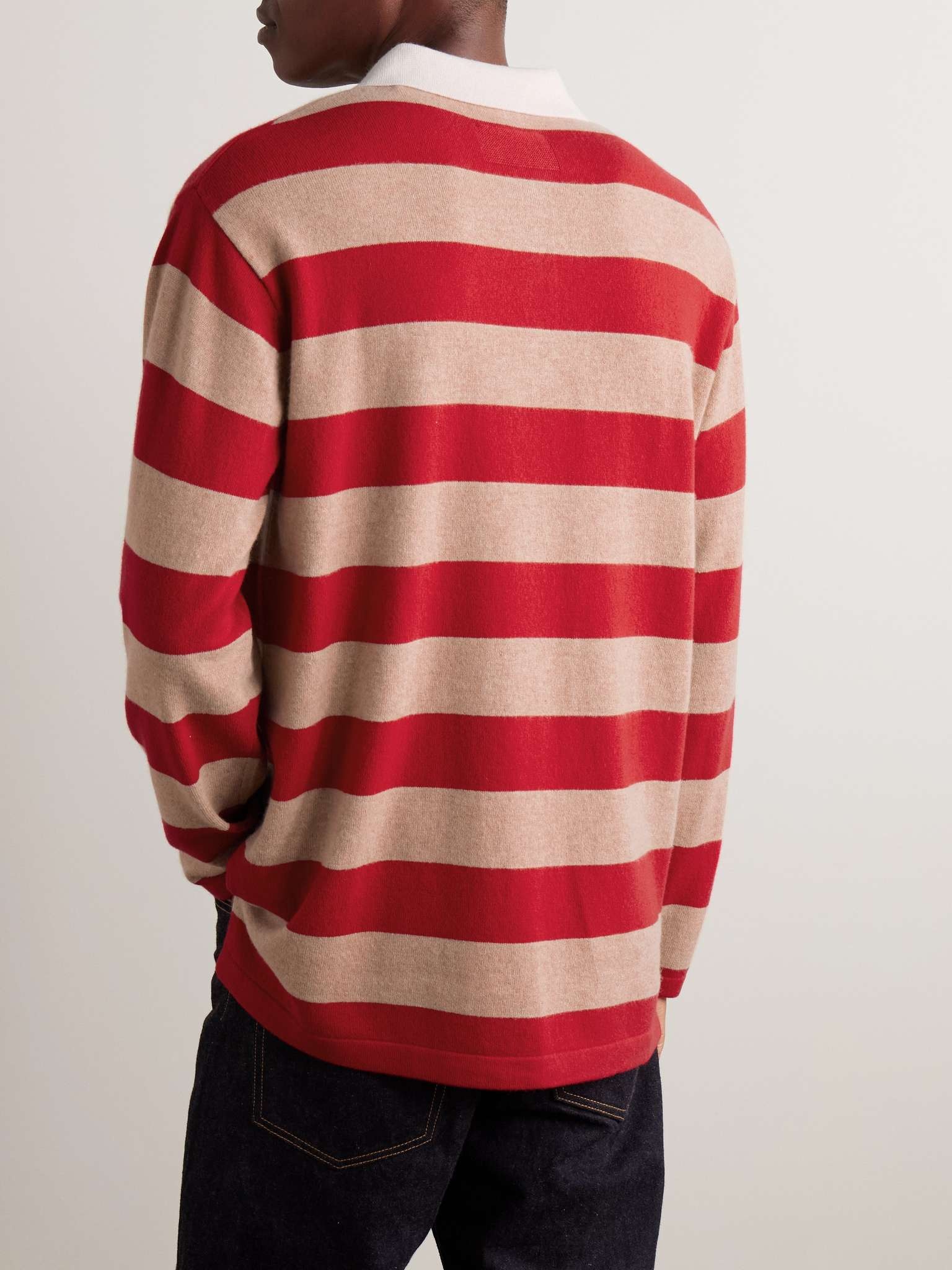 Rugby Striped Cashmere Polo Shirt - 3
