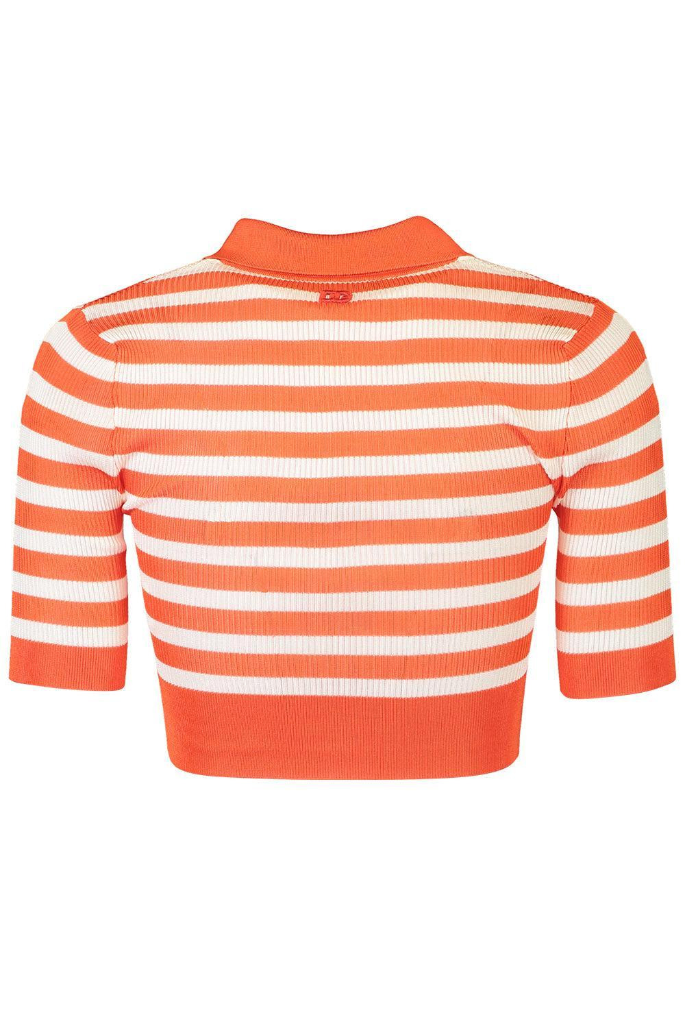 Cropped Stripe Polo - 5