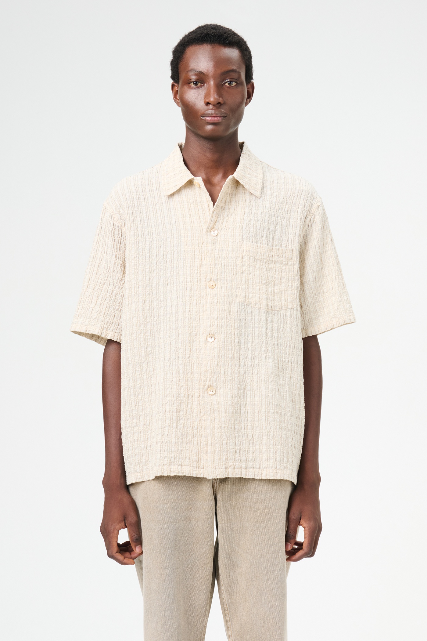 Box Shirt Shortsleeve Light Authentic Seersucker - 3