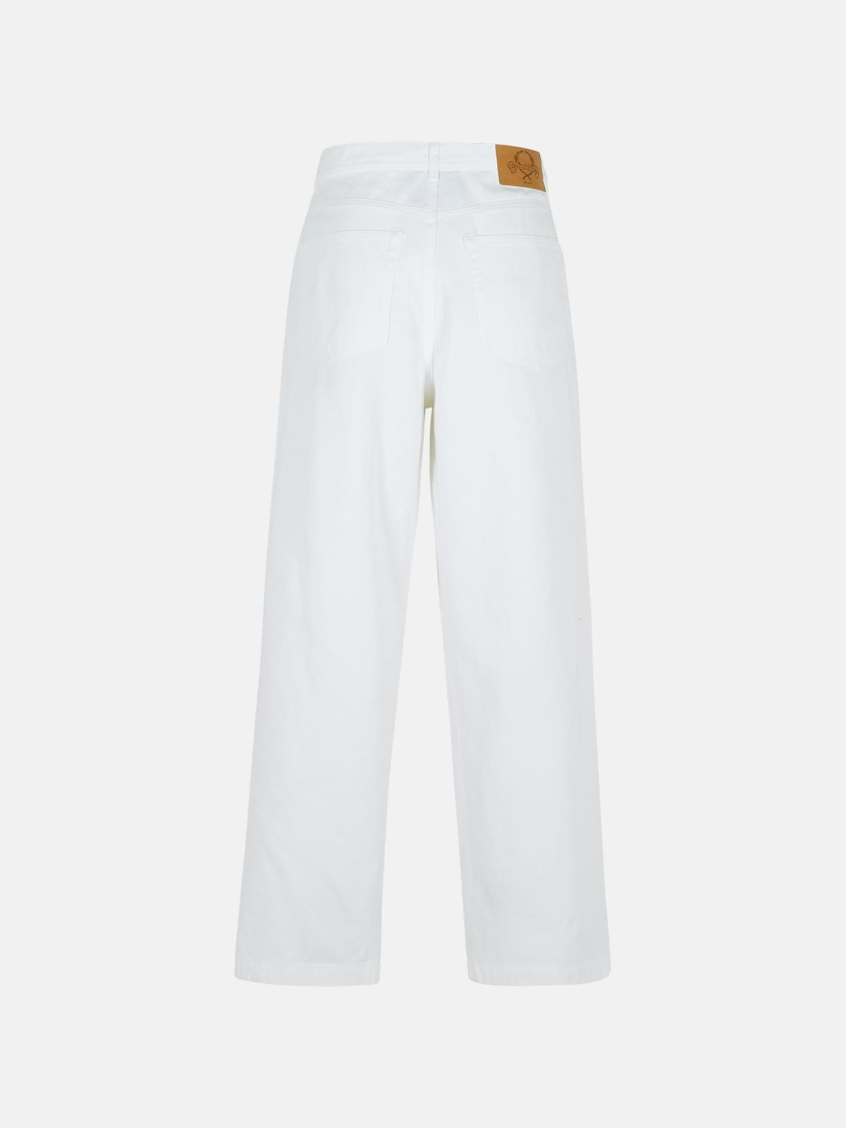 WHITE COTTON PANTS - 3