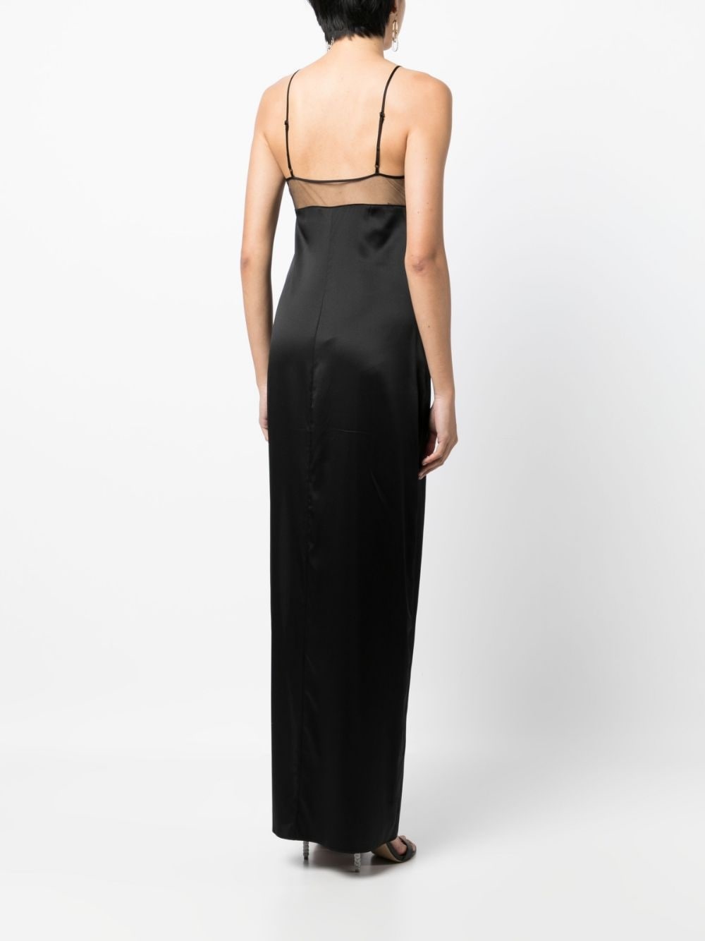 Peep Show silk slip dress - 4