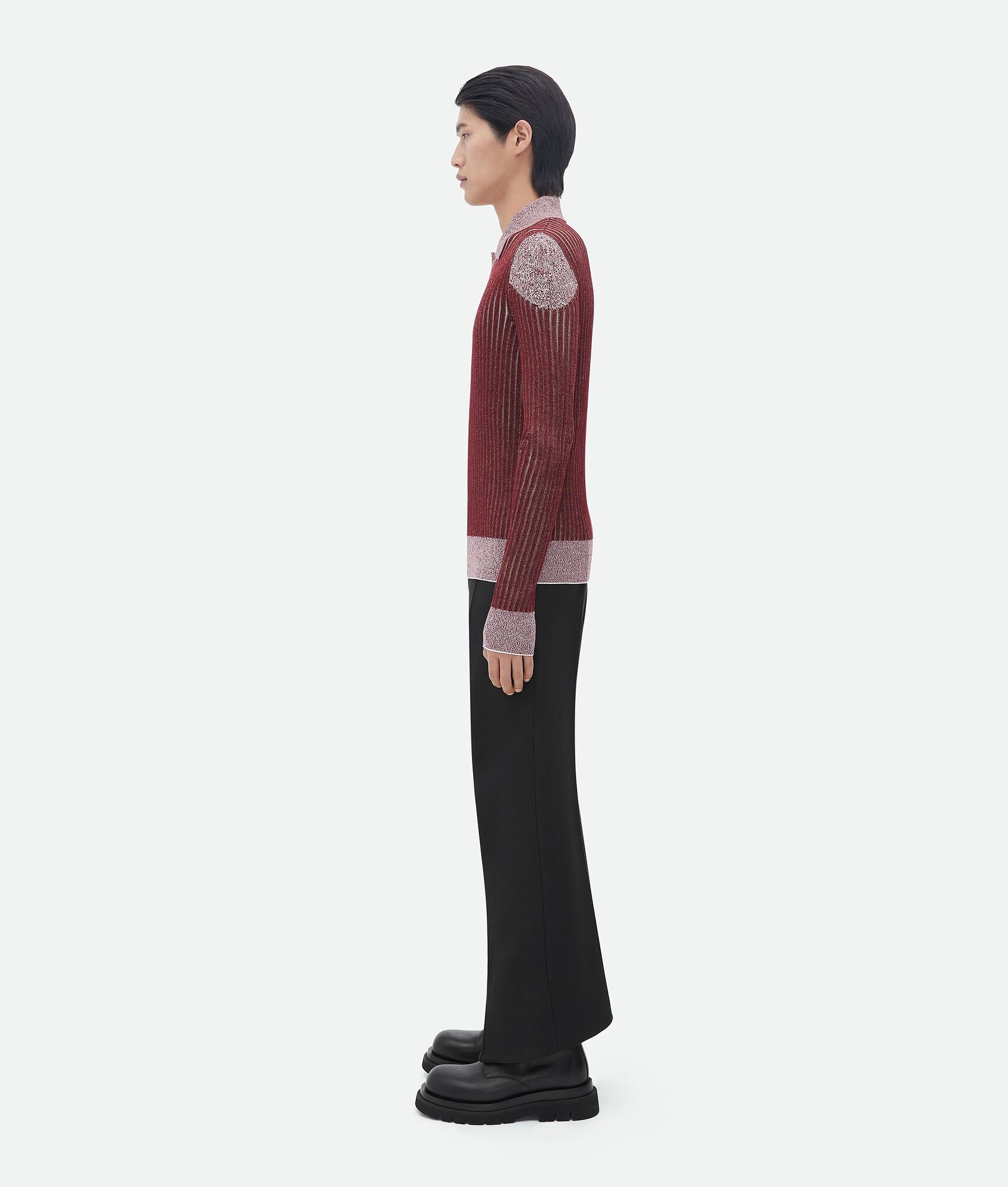 ribbed cotton polo - 2
