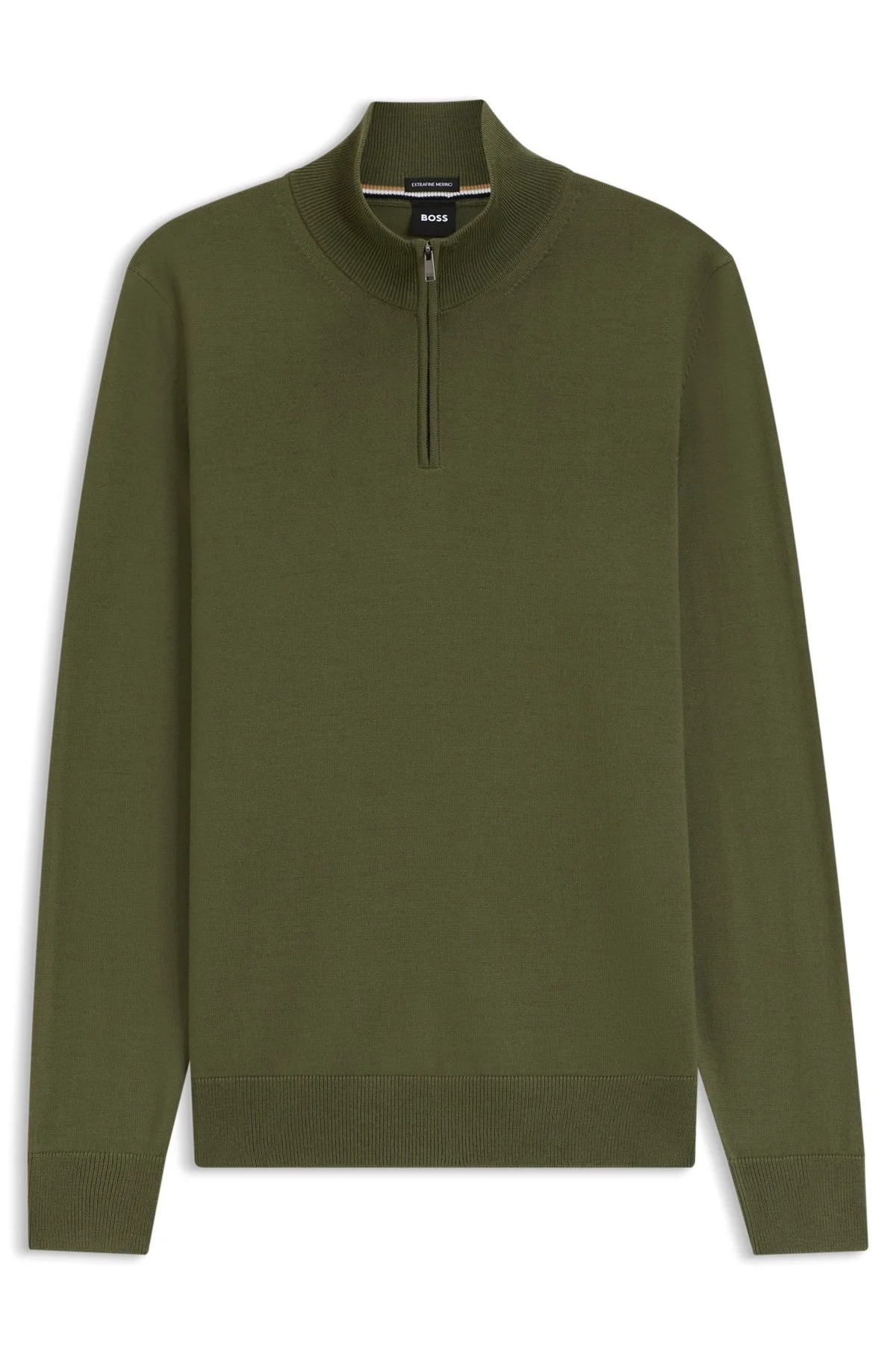 MERINO-WOOL SWEATER WITH ZIPPER NECK - 1
