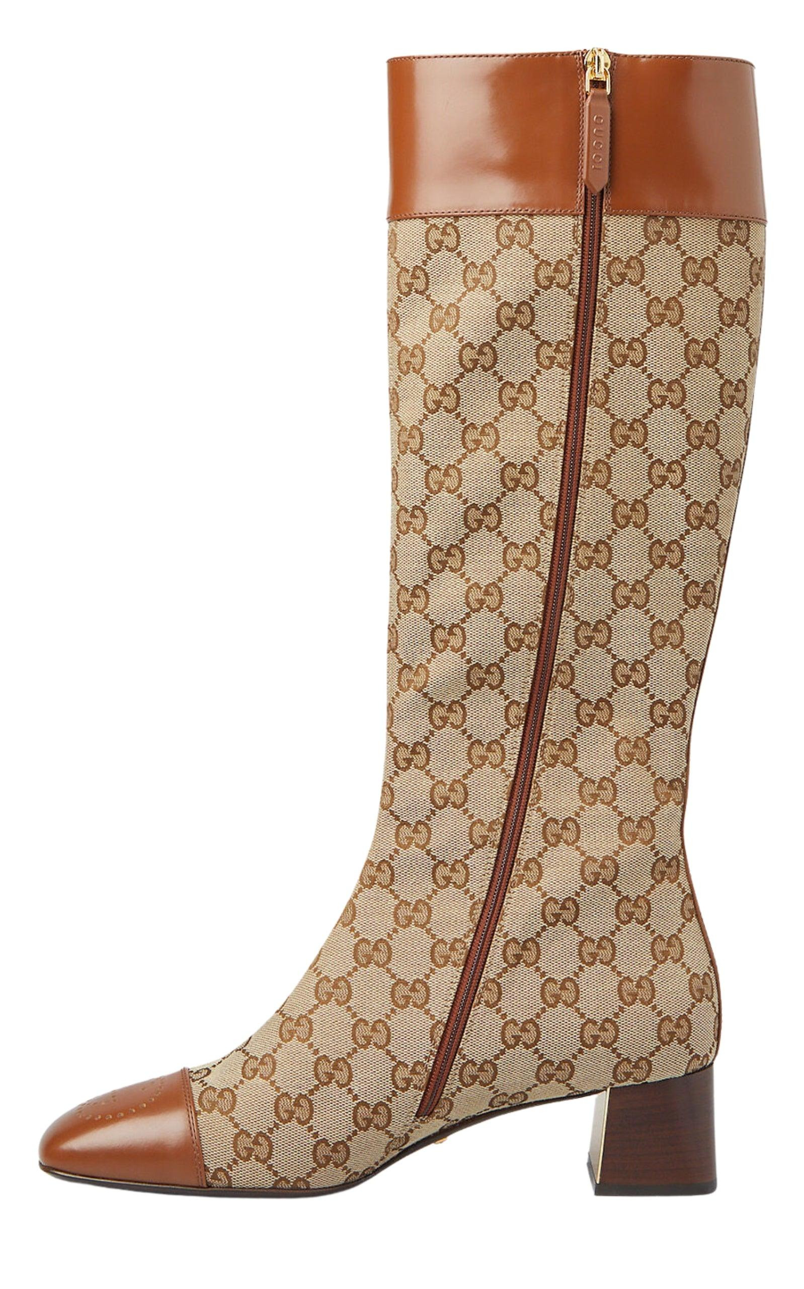 Ellis GG-Monogram Canvas Knee-High Boots - 3