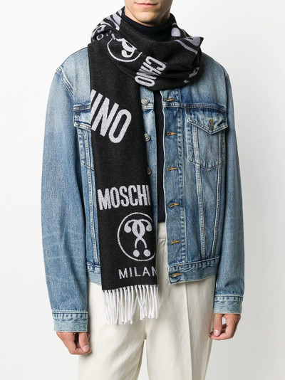 Moschino woven logo scarf outlook