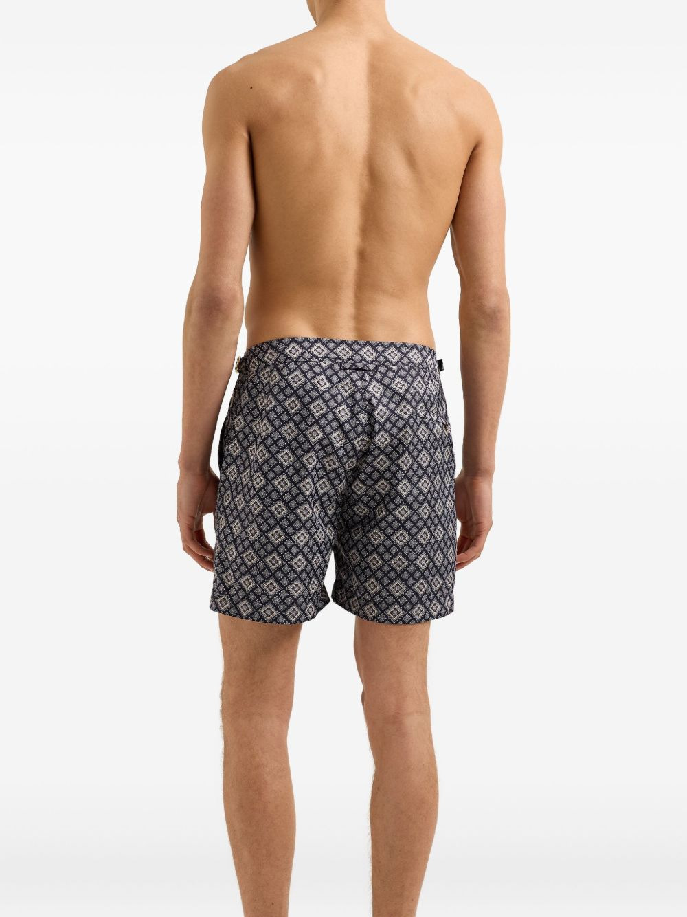 Bulldog geometric-patterned swim shorts - 4