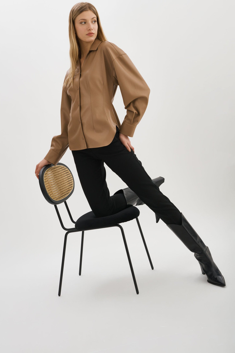SKYLAR | Faux Leather Shirt 7