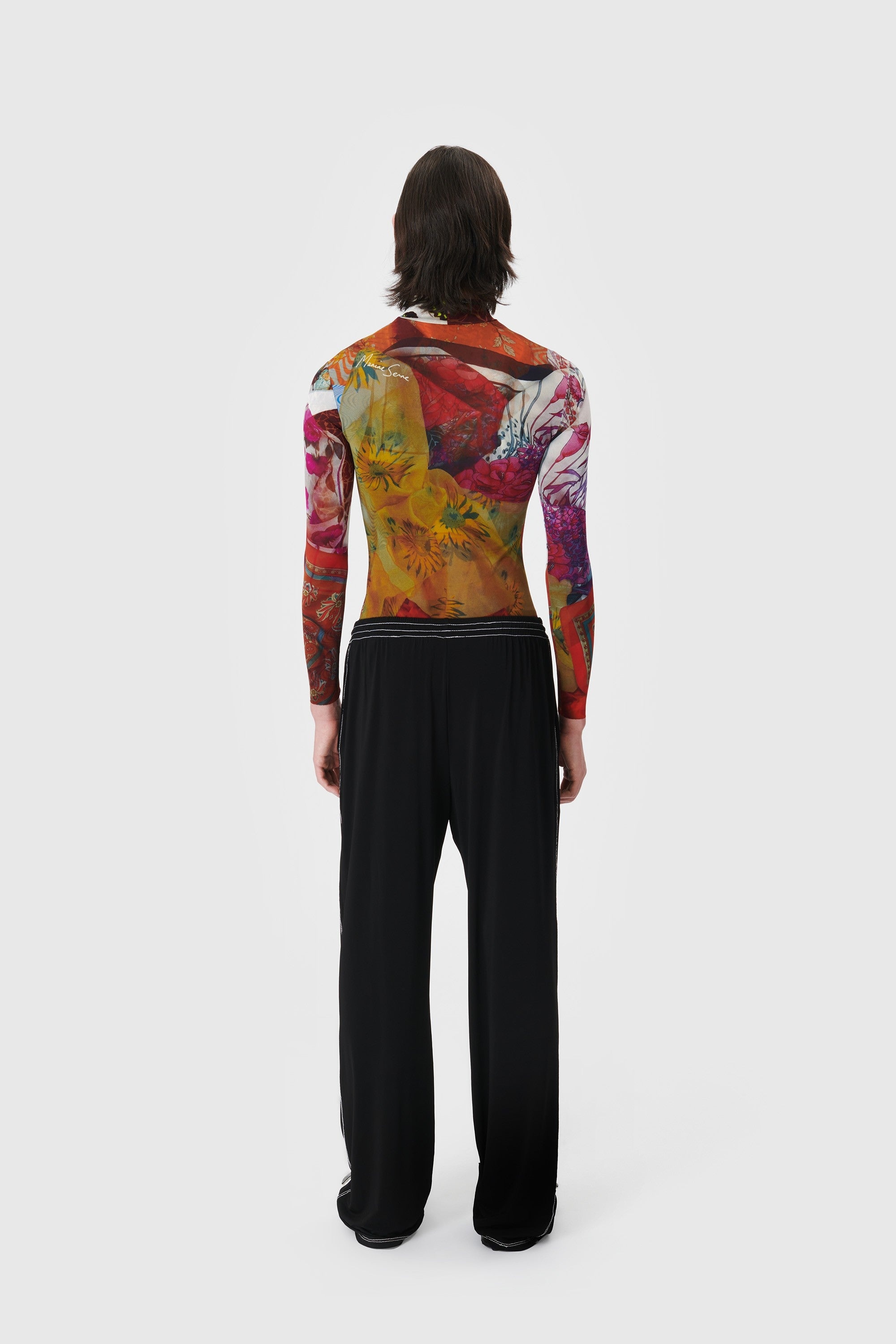 Scarves Print Recycled Jersey Second Skin Top - 3