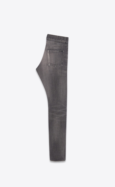 SAINT LAURENT slim-fit jeans in vintage dirty gray denim outlook