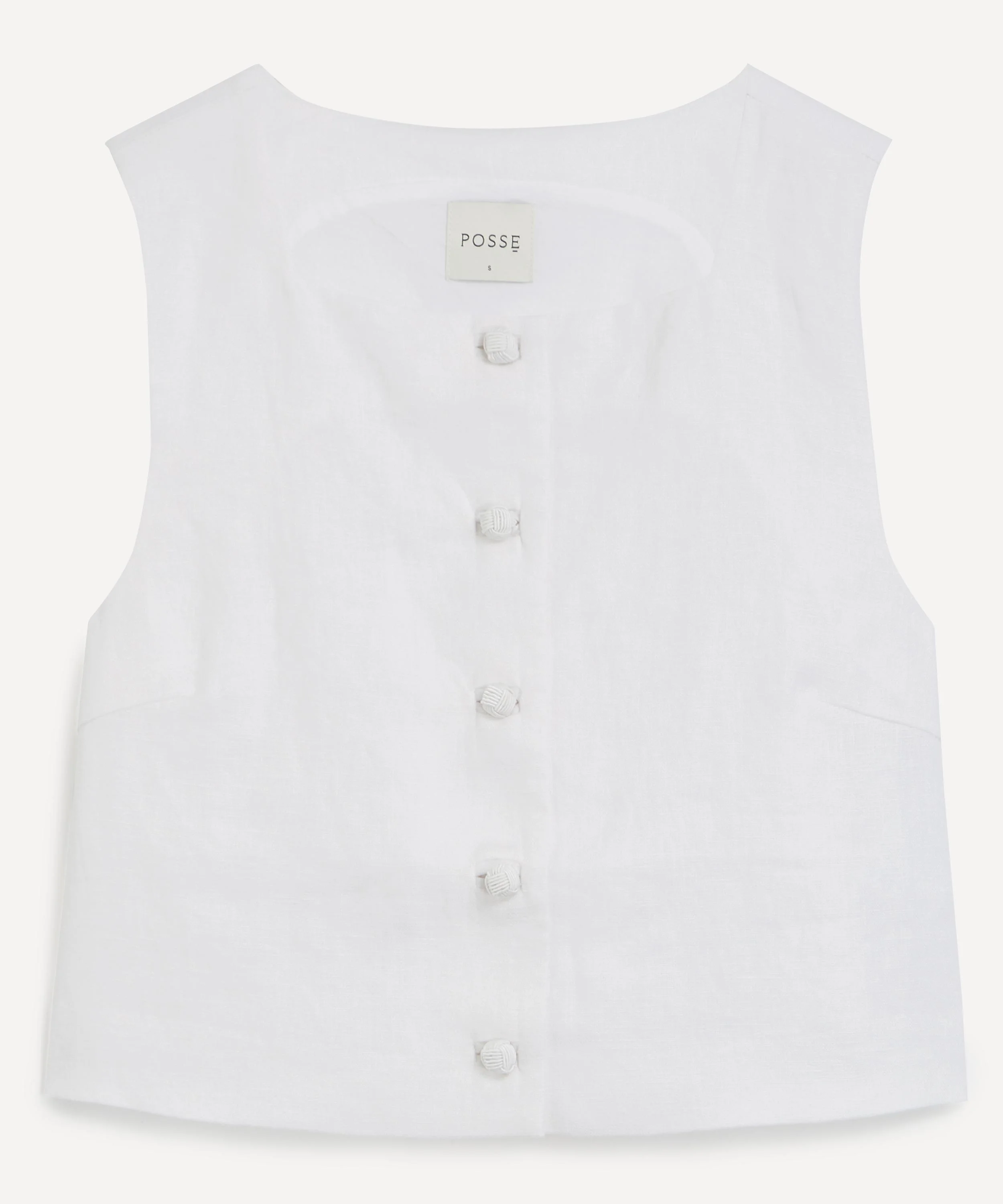 Rio Tailored Linen Crop Top - 1