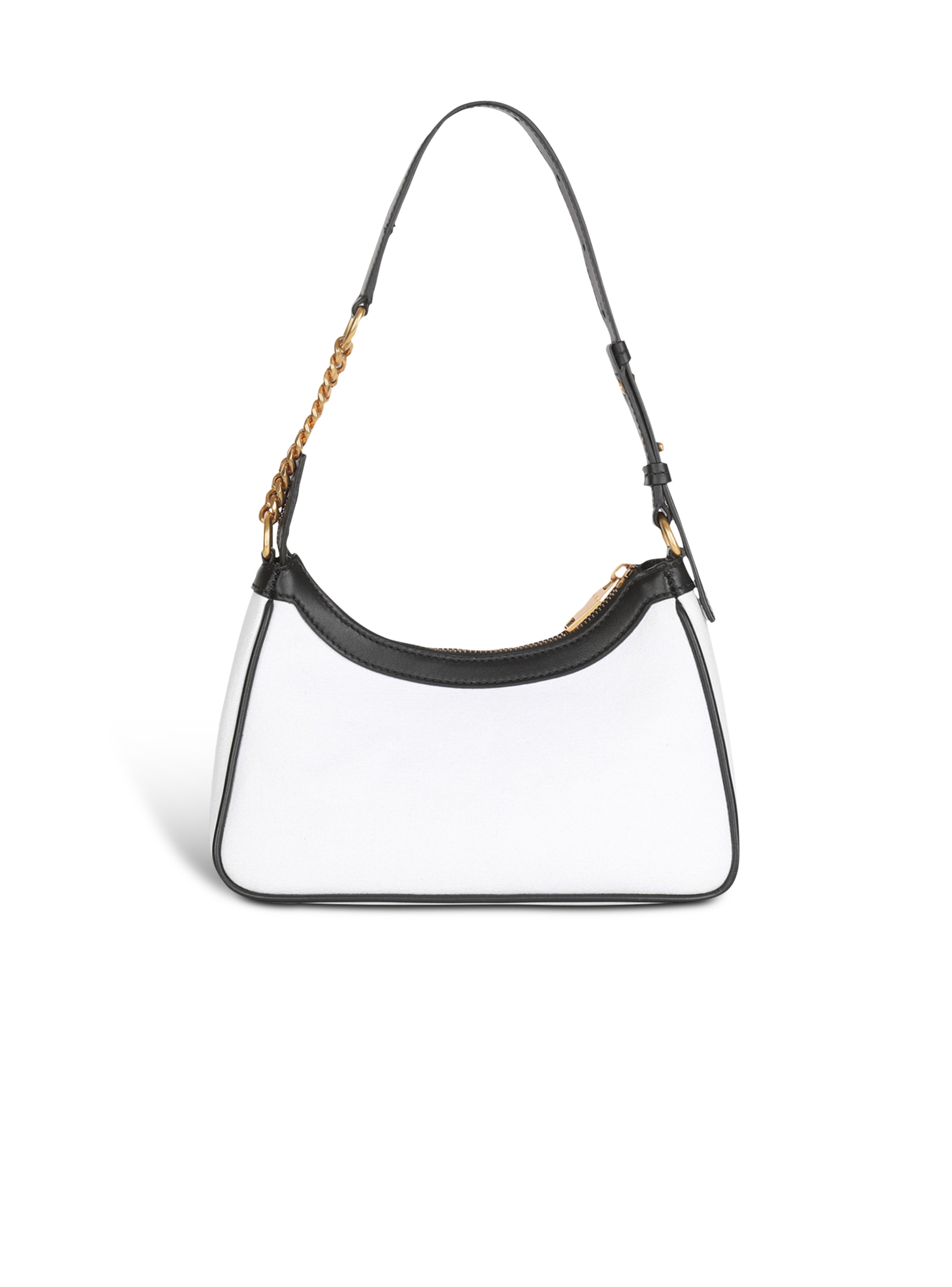 Canvas B-Army bag with leather panels - 4
