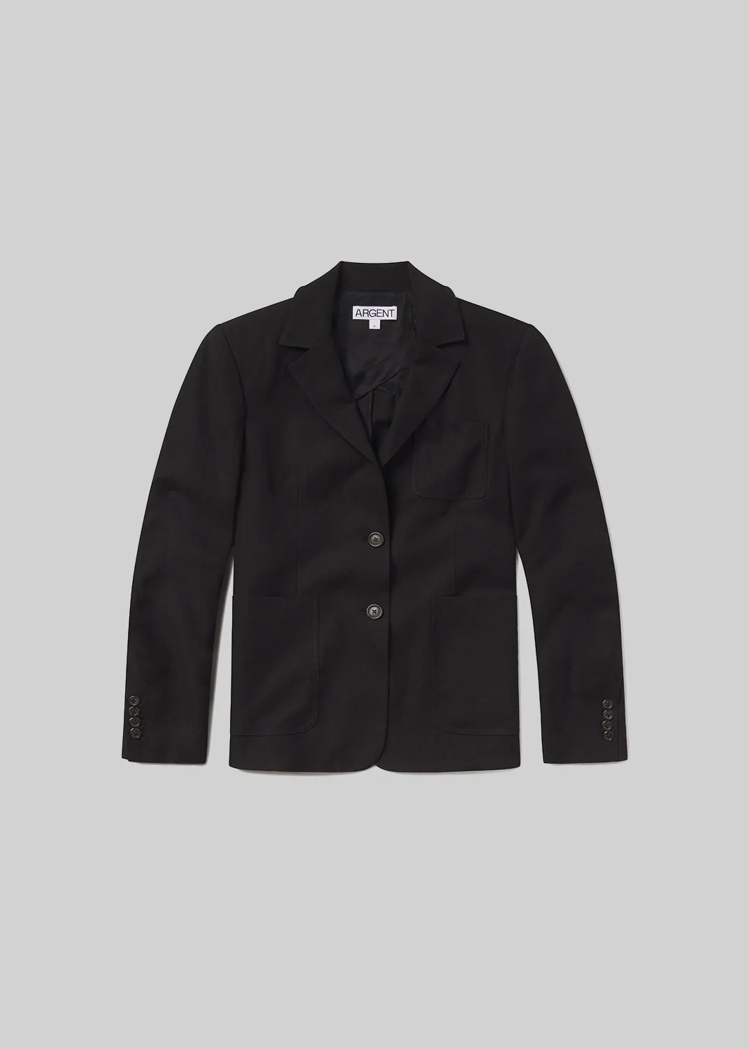 Unlined Weekend Blazer Linen Twill
In Black - 1