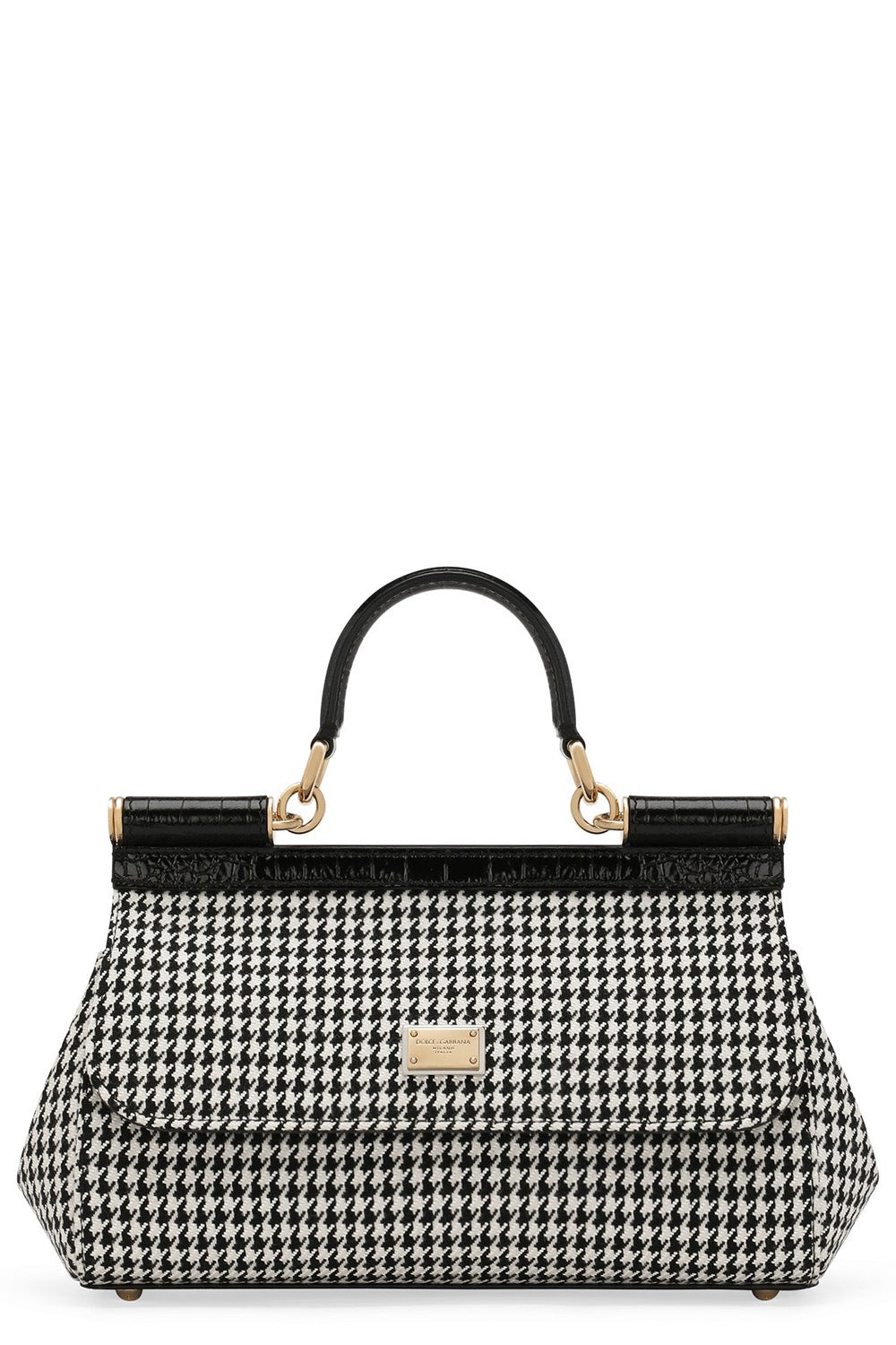 Elongated Sicily Bag - Houndstooth - 1