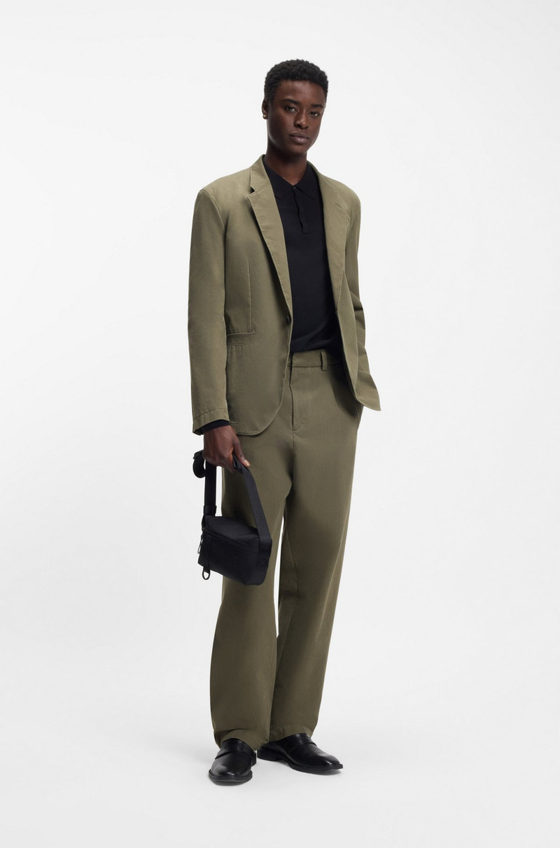 HUGO MODERN-FIT JACKET IN COTTON-BLEND TWILL outlook