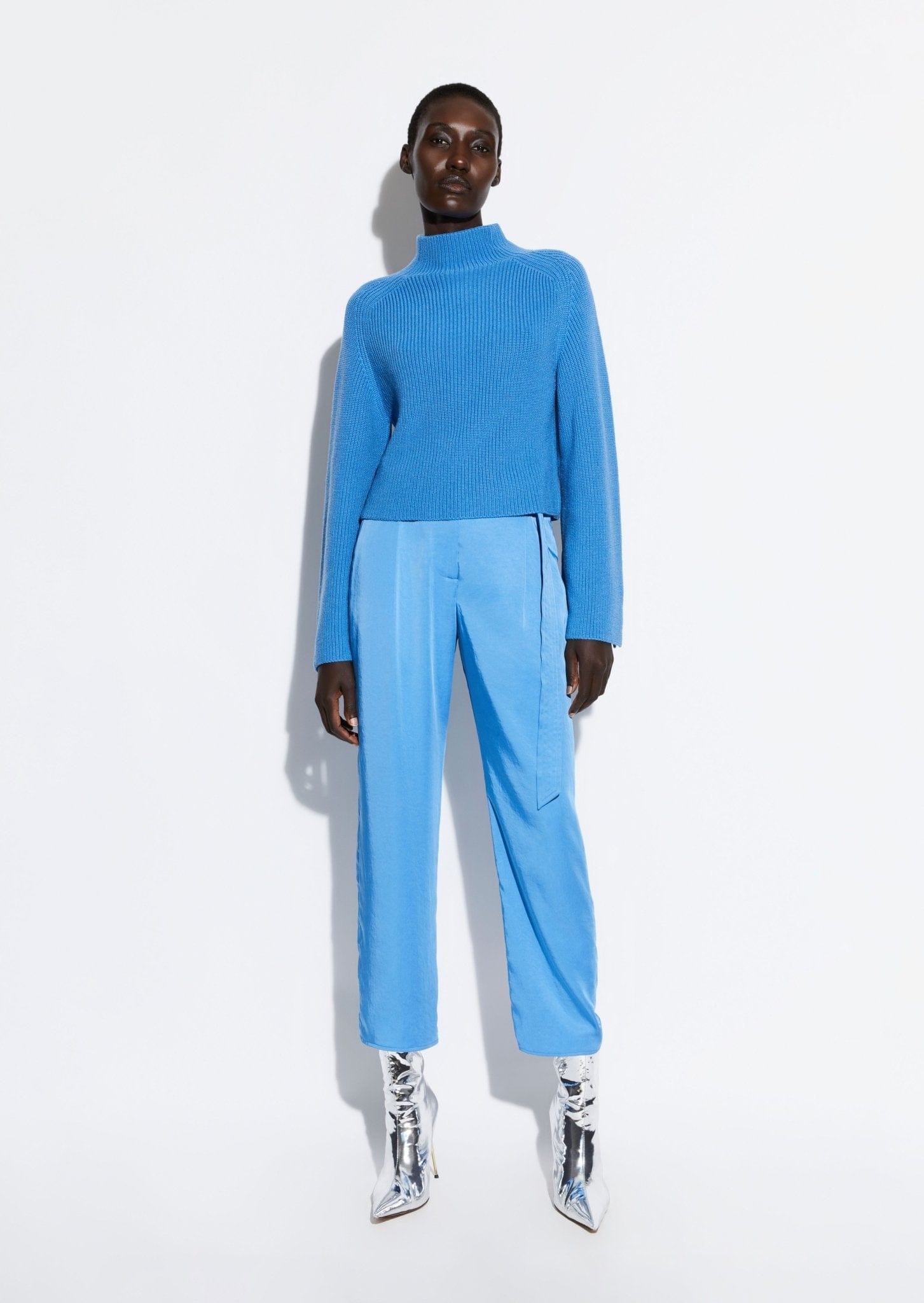 Satin Belted Cropped Pant - 2