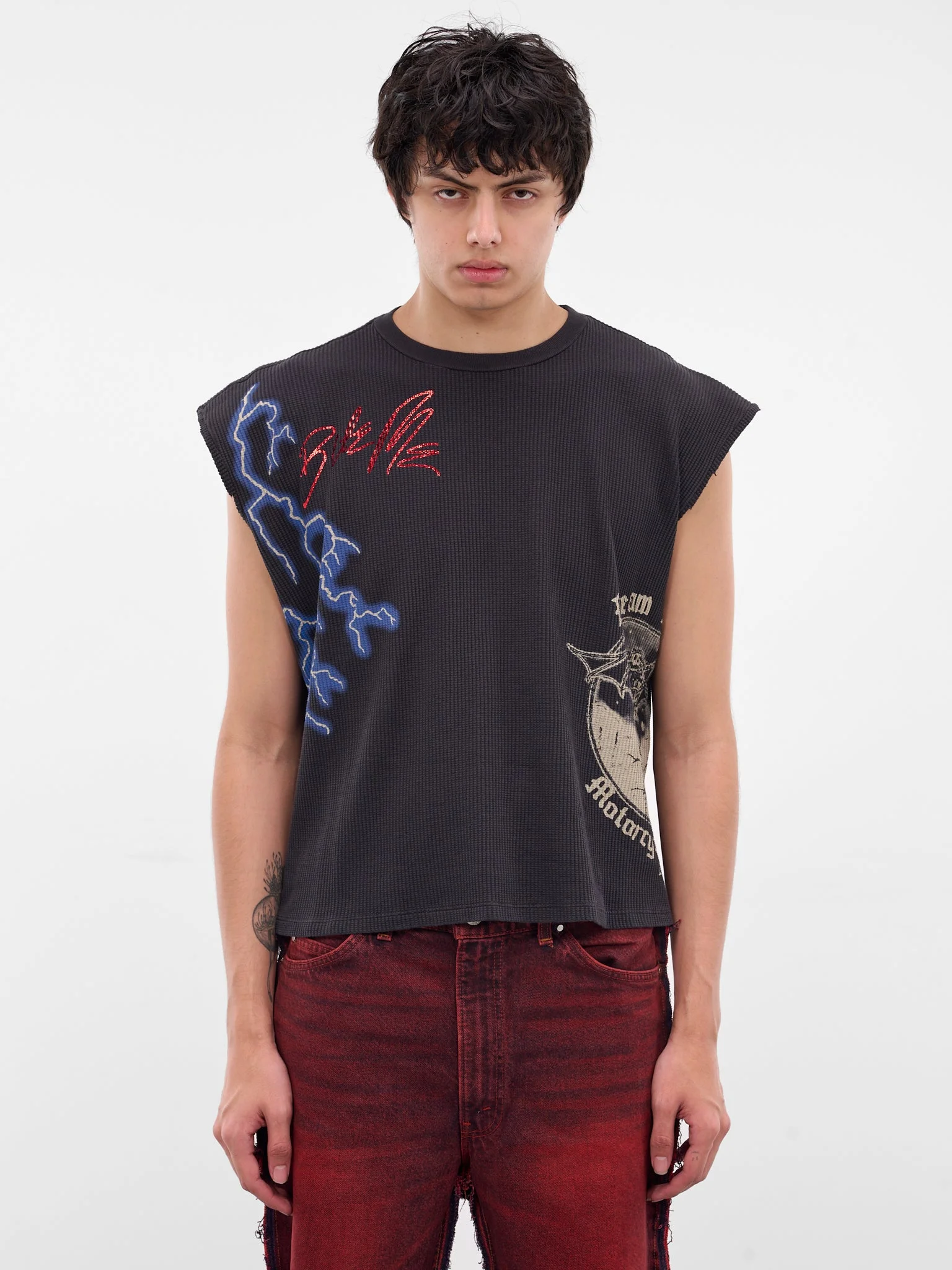 Black Bloody Rose Chopper Tank - 1