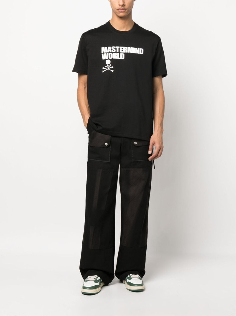 mastermind JAPAN slogan-print cotton T-shirt outlook